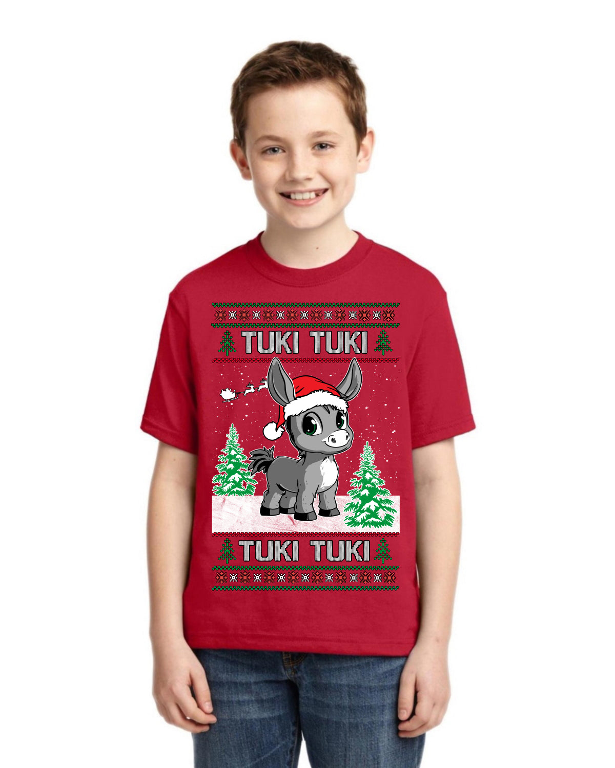 Tuki Tuki Tuki Funny Spanish Music Lyrics, Espanol Ropa por Ninos Ninas Feo Sueter Navideno, Ugly Christmas Sweater Ugly Christmas Unisex Boys Girls Graphic Youth T-Shirt