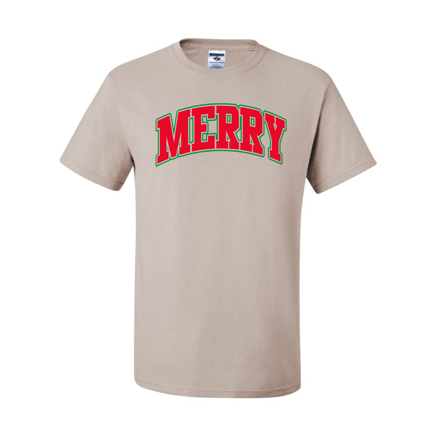 Merry | Cute Winter Holiday College Style Ugly Christmas Men's T-Shirt