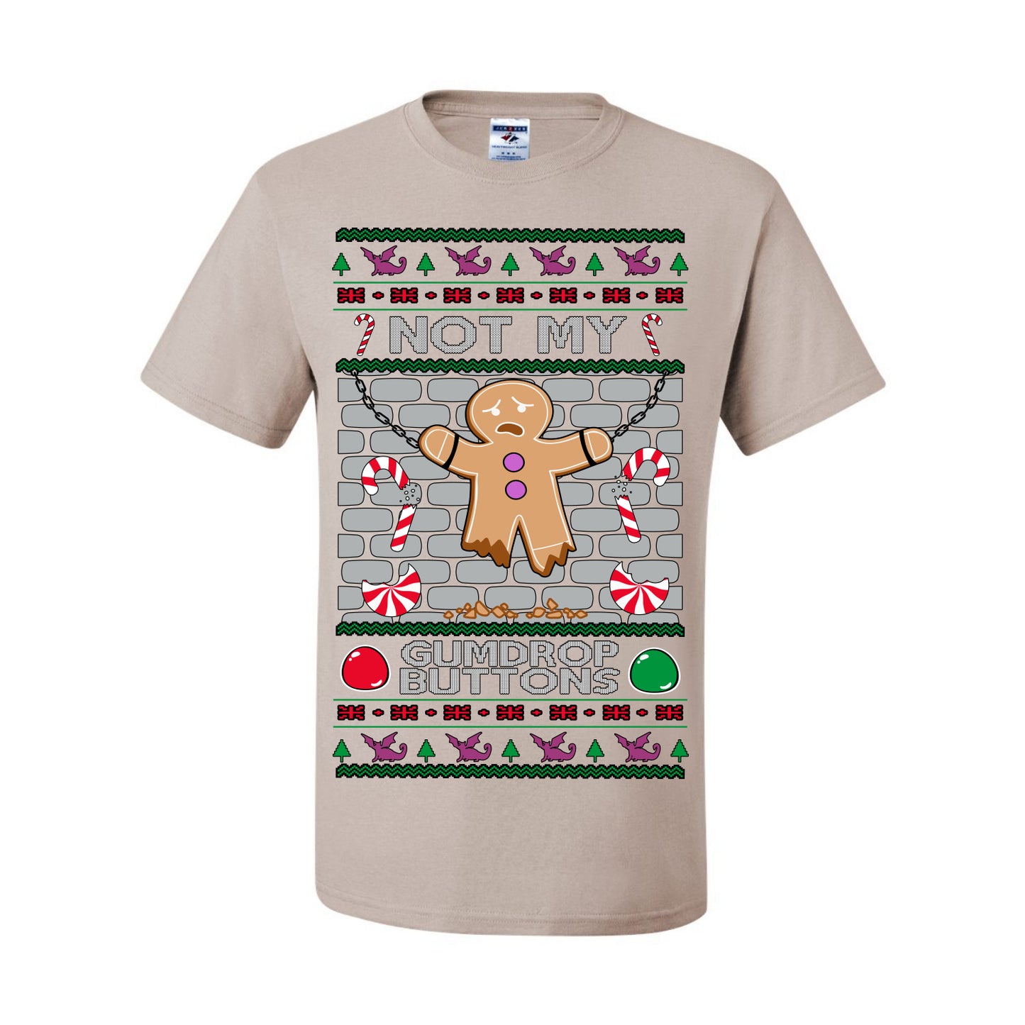Not My Gumdrop Buttons, Funny Classic 2000s Kid Teen Movie Quote, Ugly Christmas Sweater Ugly Christmas Men's T-Shirt