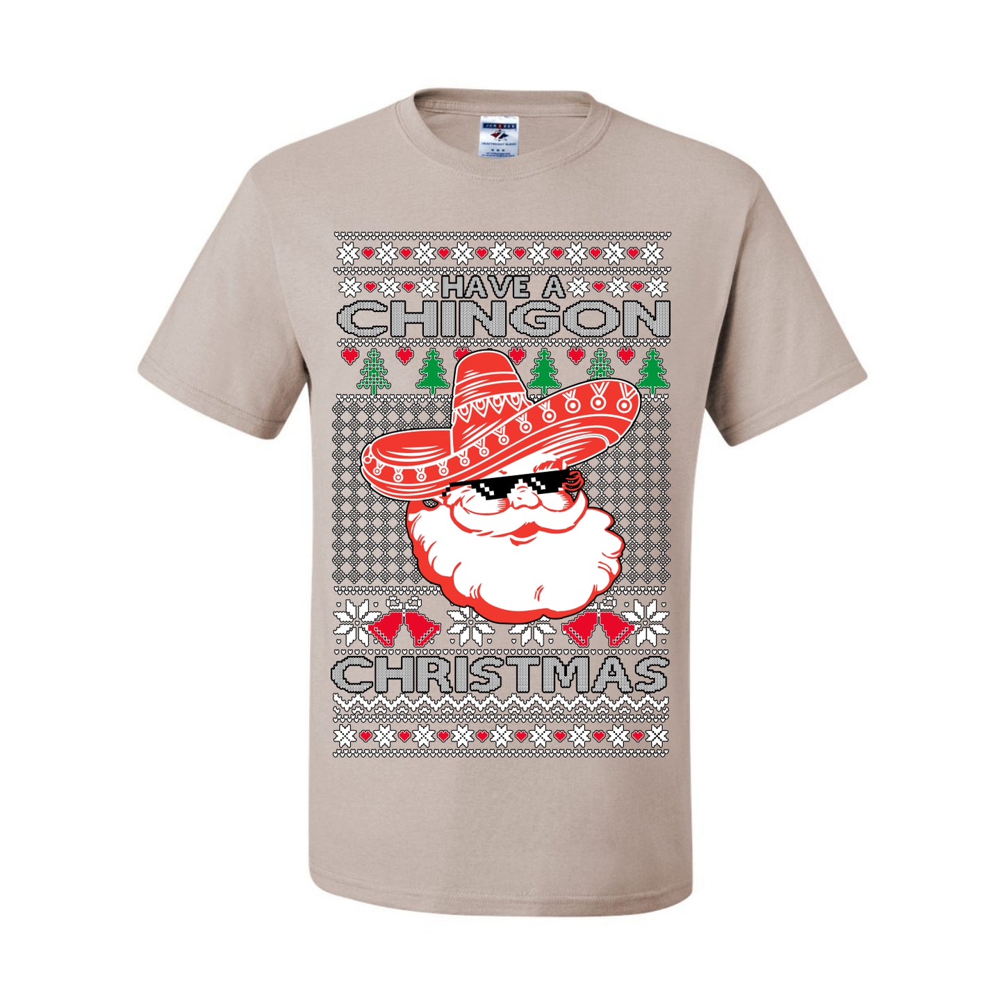 Have a Chingon Christmas, Funny Spanish Song Latin Pop Music Lyrics Saying, Ugly Christmas Sweater Ugly Christmas Men's T-Shirt