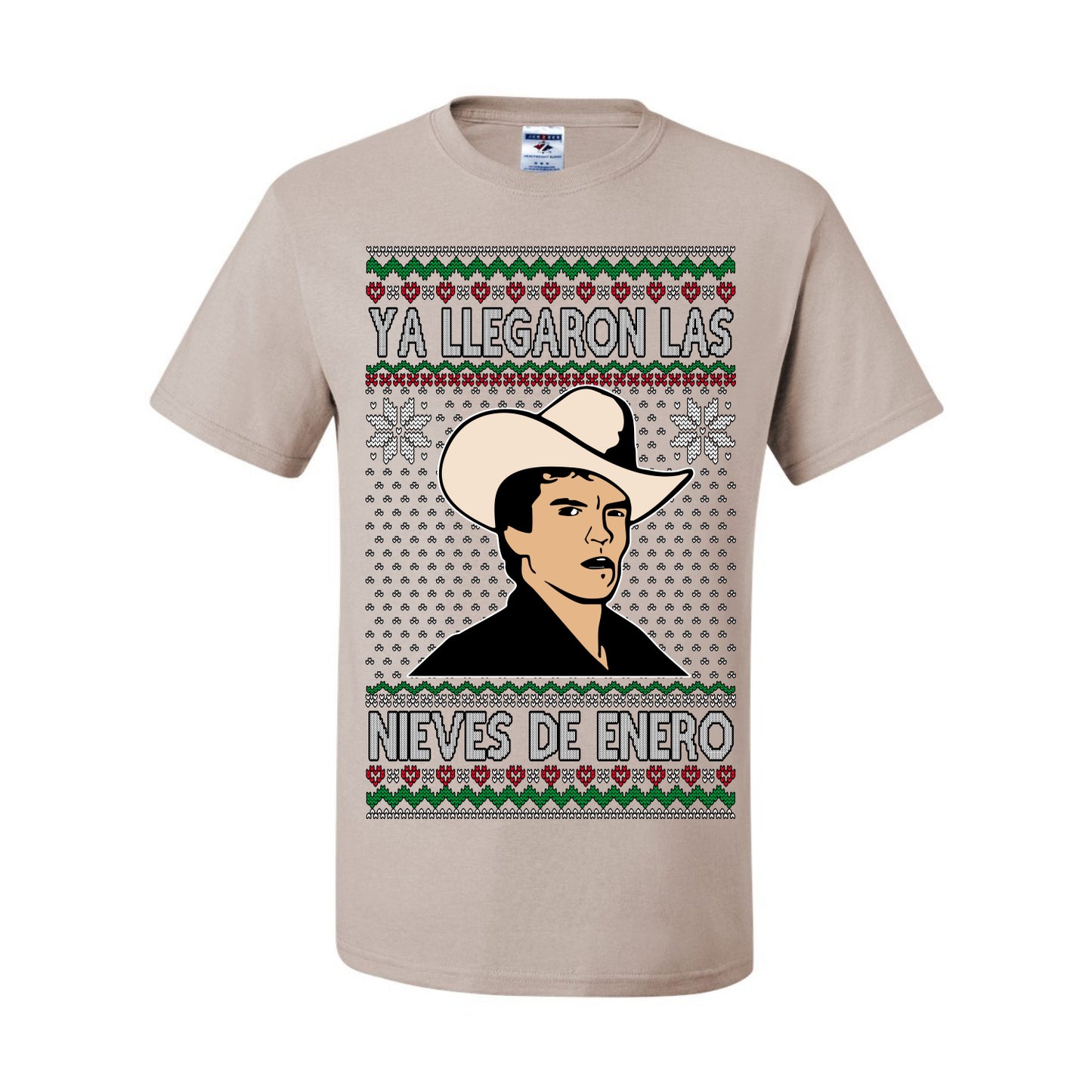 Ya Llegaron Las Nieves De Enero Chalino, January Snow Has Arrived, Rosalino Mexican Pop Star Mexico Tijuanna Corrido, Ugly Christmas Sweater Ugly Christmas Men's T-Shirt