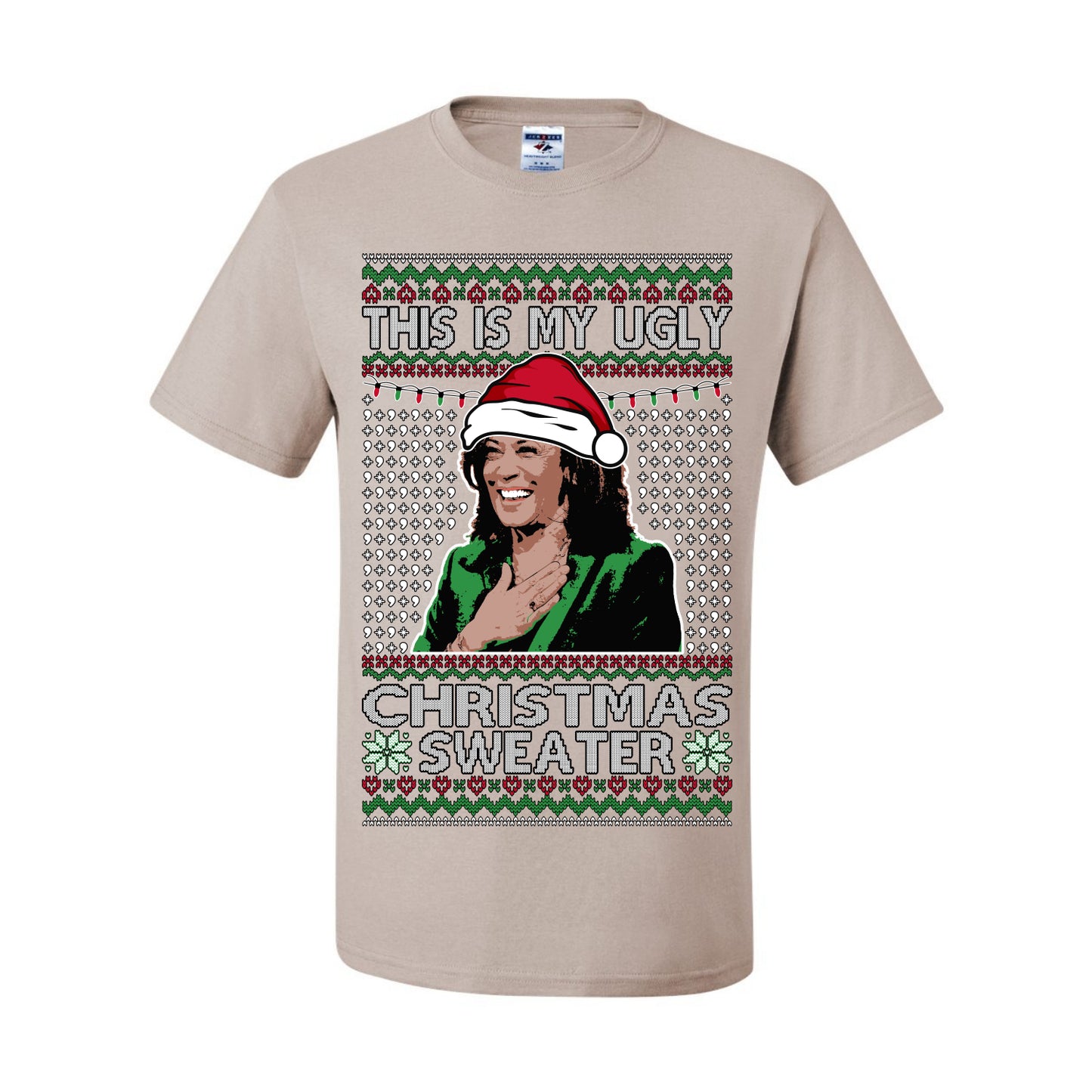 This Is My Ugly Sweater, Funny Santa Anti Kamala Harris, Political Ugly Christmas Sweater Ugly Christmas Men's T-Shirt