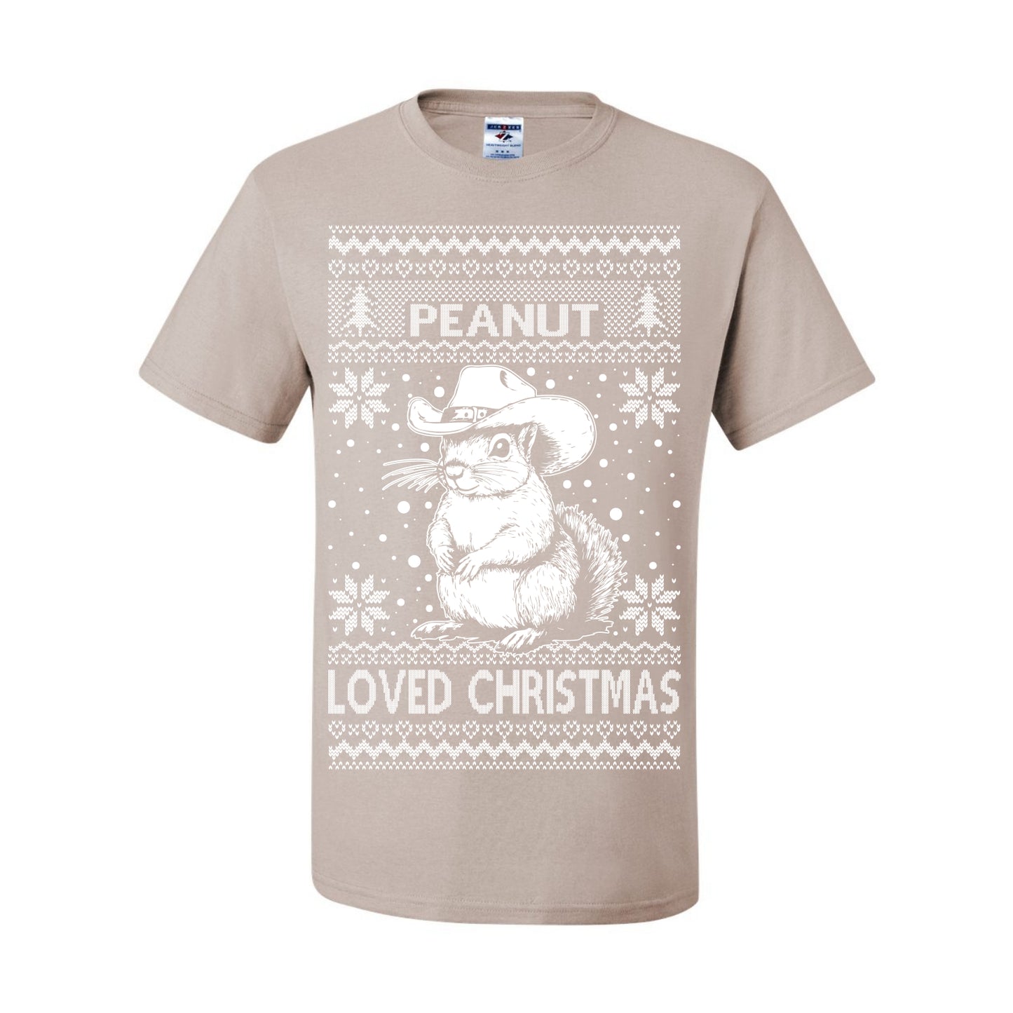 Peanut Loved Christmas, Funny Viral NYC New York Squirrel Meme Trending Save Our Pets Memes, Ugly Christmas Sweater Ugly Christmas Men's T-Shirt
