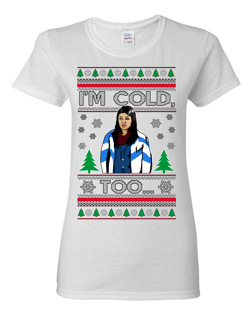 Damn Jackie I Can't Control the Weather, I'm Cold Too, Funny 70s Show Hyde Fez Kelso TV Shows Quotes, Couples Ugly Christmas Sweater Set Ugly Christmas Womens Graphic T-Shirt