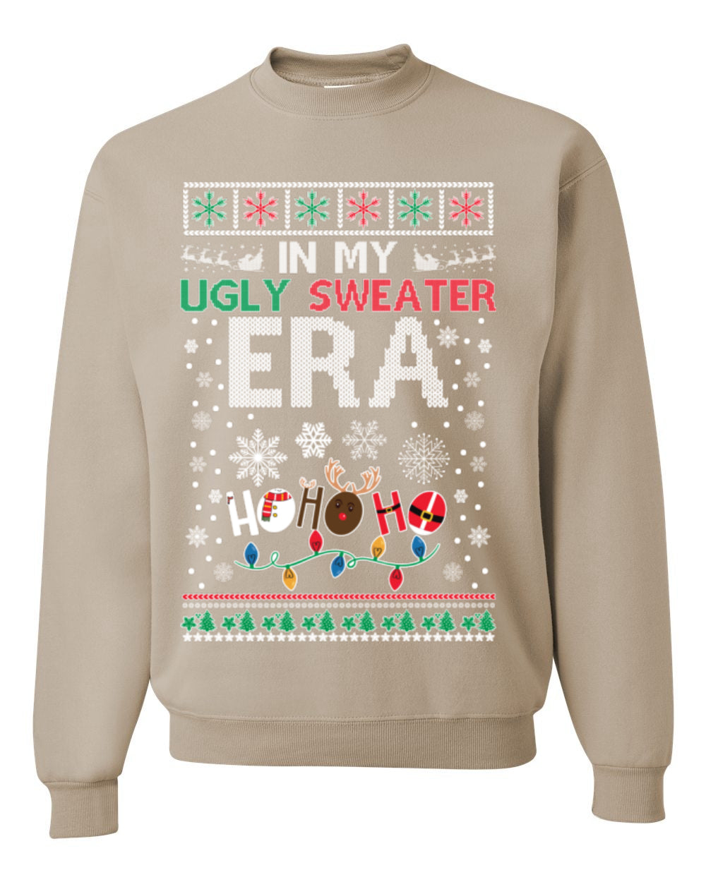 In My Ugly Sweater Era Ho Ho Ho, Viral Pop Music Lyrics Concert Tour Merch, Meme Ugly Christmas Sweater Ugly Christmas Unisex Crewneck Sweatshirt