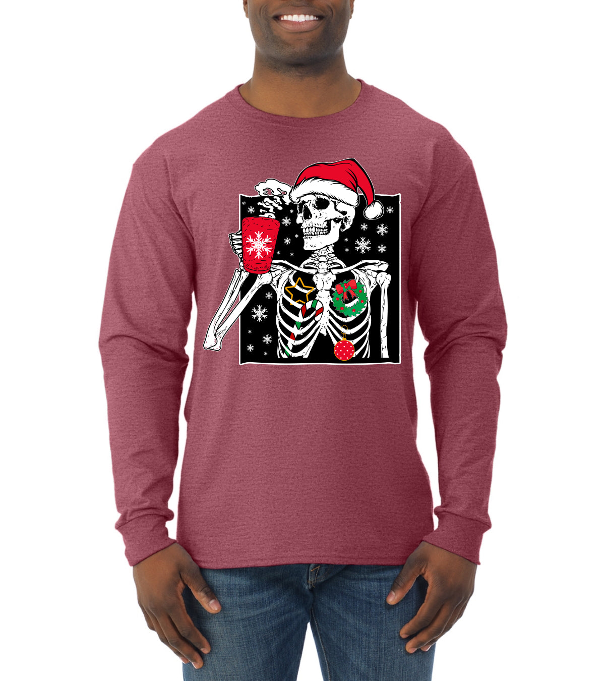 When You're Dead Inside But It's Christmas Ugly Christmas Sweater, Christmas Gifts, Funny Xmas Gift Idea, Mens Long Sleeve Shirt