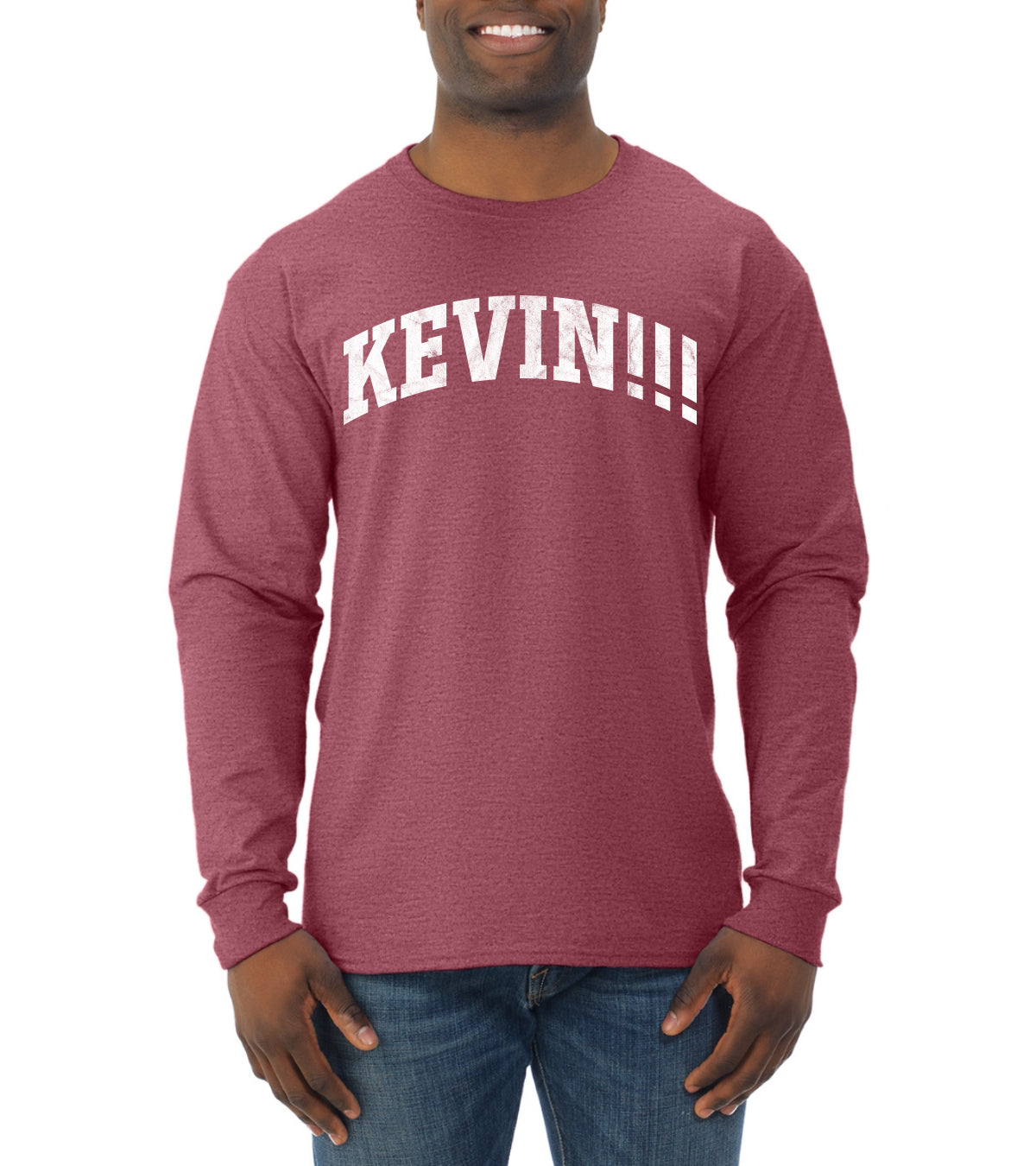 Vintage Movie Quote KEVIN!!!, Christmas Gifts, Funny Xmas Gift Idea, Ugly Christmas Sweater Mens Long Sleeve Shirt
