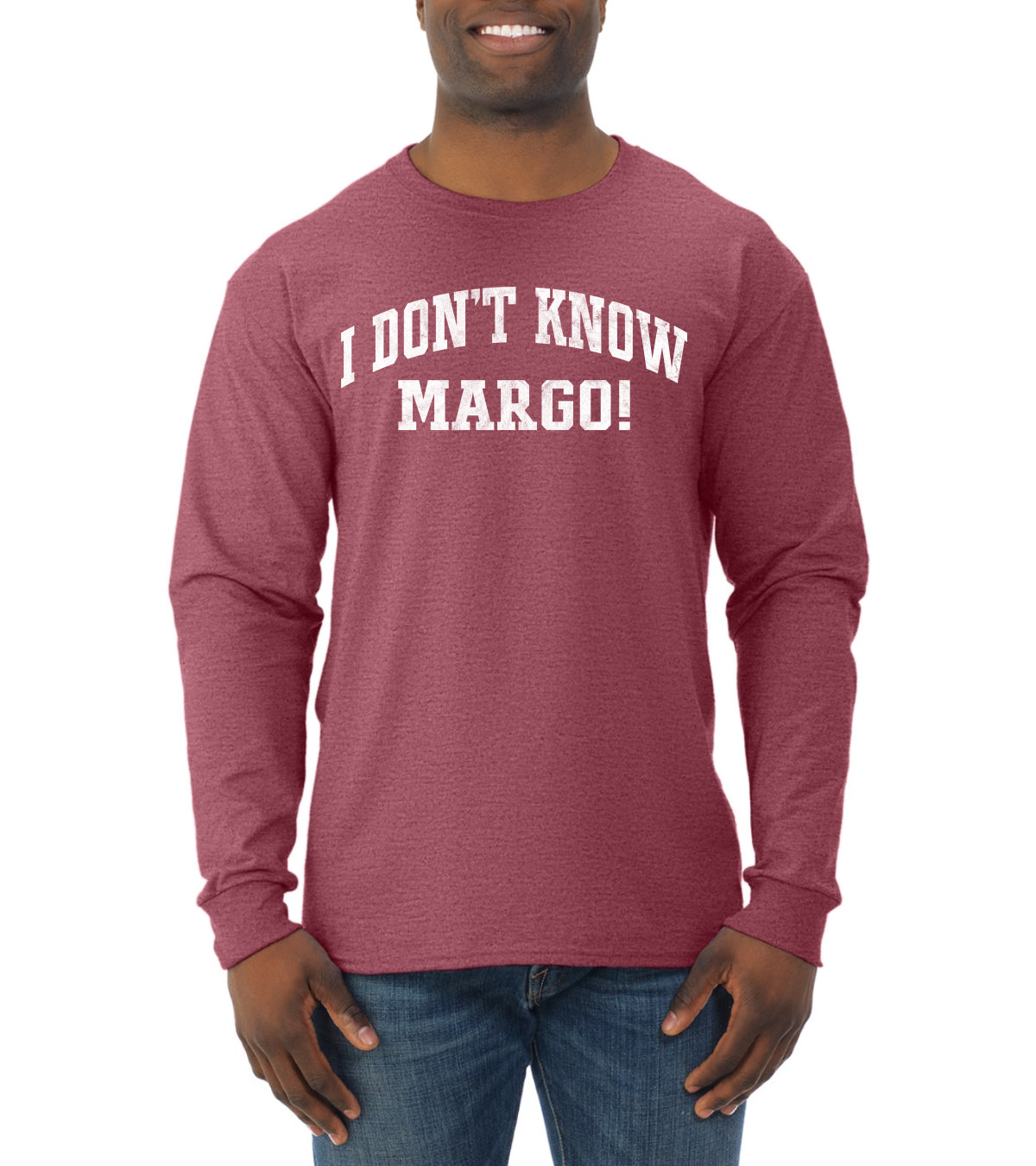 Vintage Movie Quote I Don't Know Margo!, Christmas Gifts, Funny Xmas Gift Idea, Ugly Christmas Sweater Mens Long Sleeve Shirt