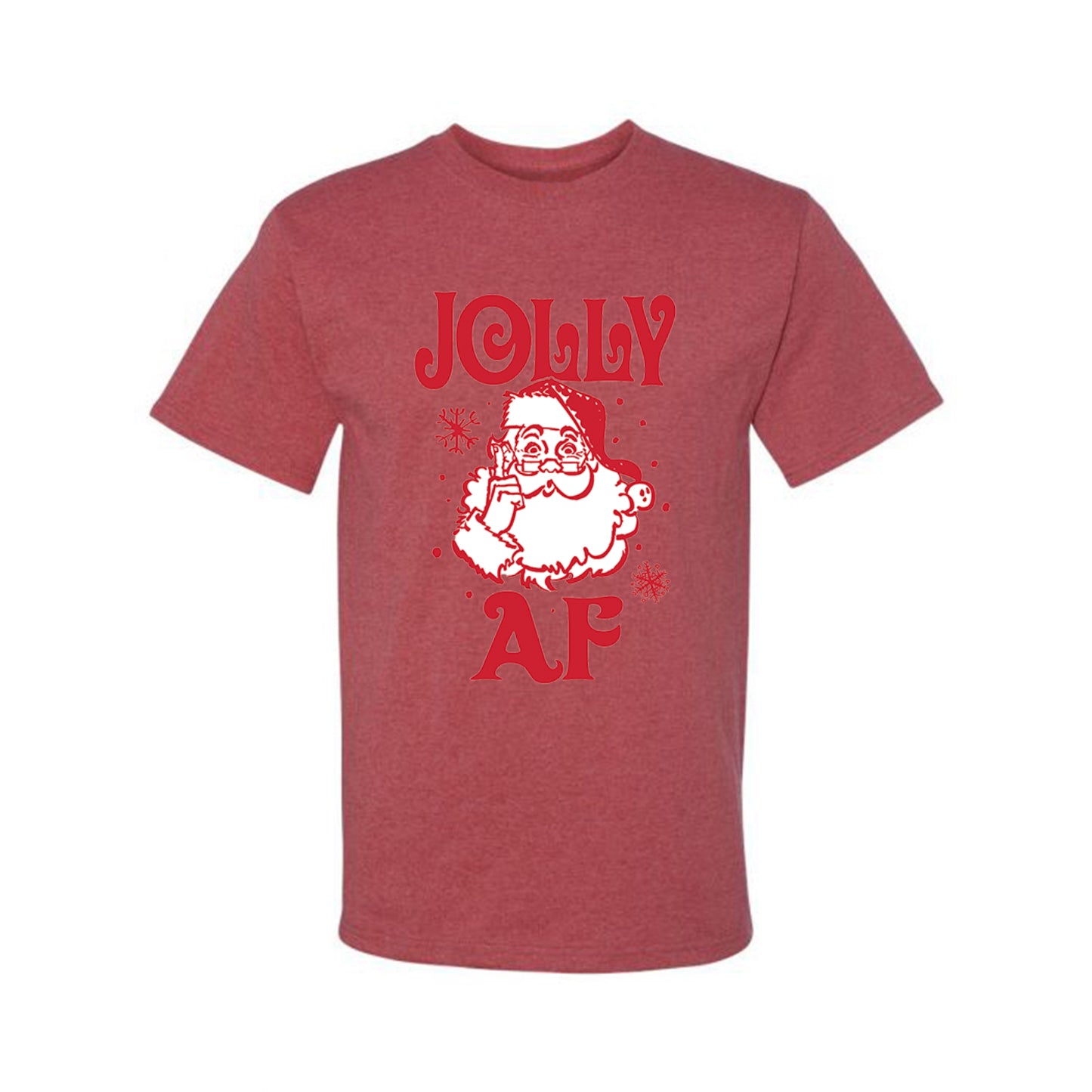 Christmas Santa Jolly AF Ugly Christmas Tshirt Men's Graphic T-Shirt Ugly Christmas Men's T-Shirt