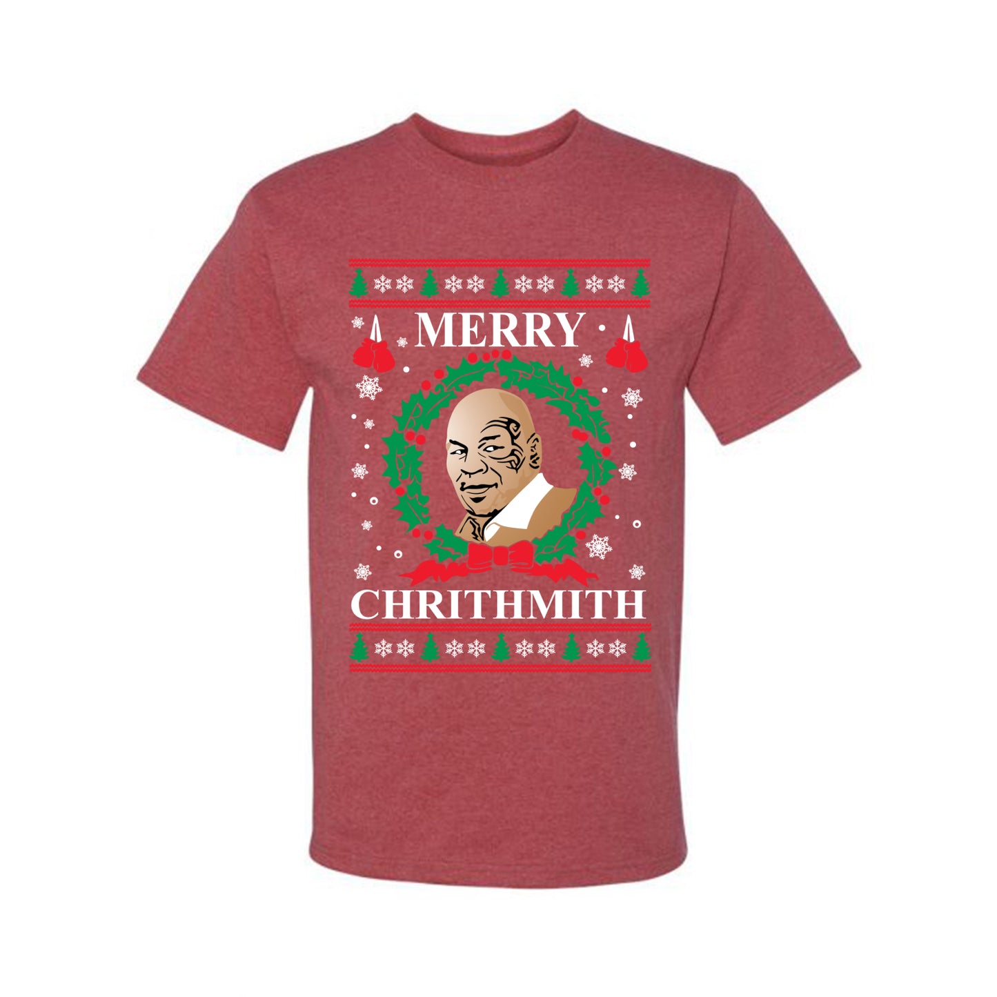 Mike Tyson Ugly T-shirt Merry Chrithmith Ugly Christmas T-shirt Ugly Christmas Men's T-Shirt