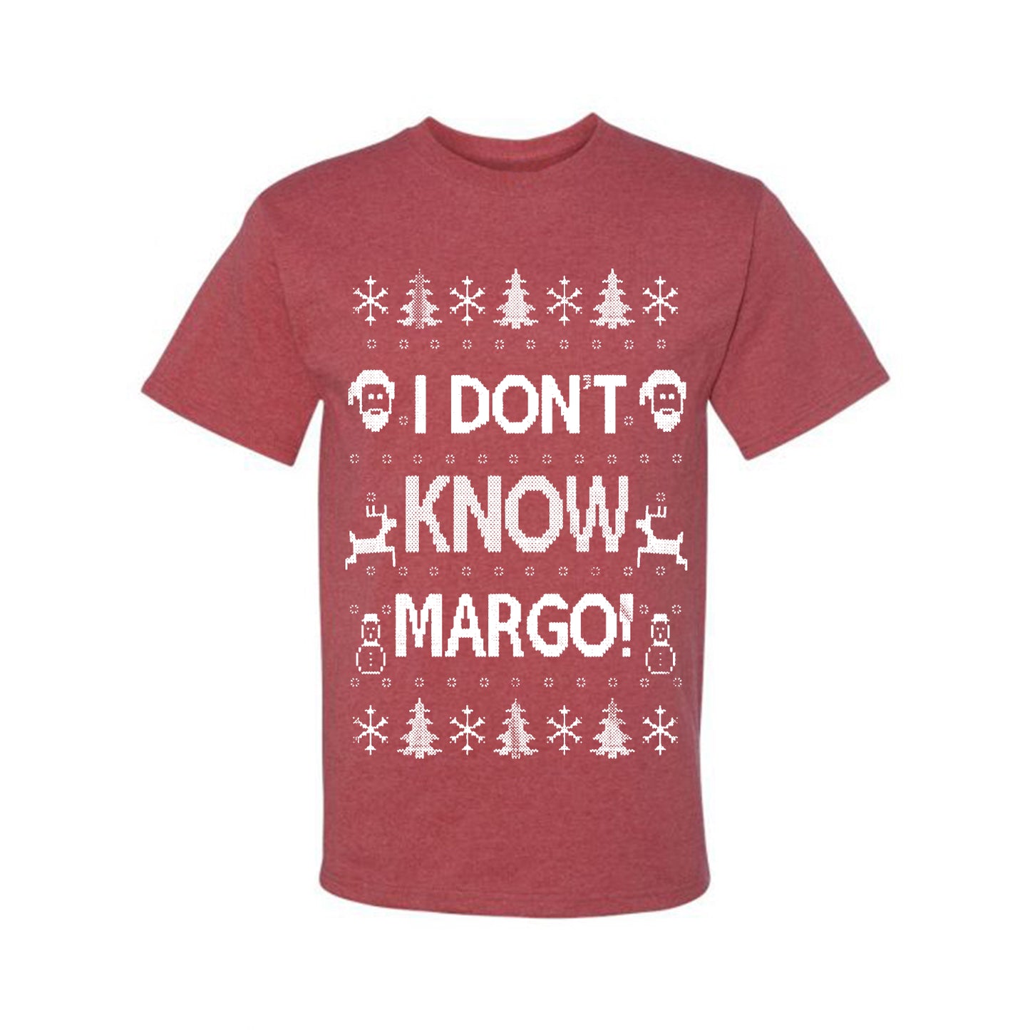 Men's Ugly Holiday Wild Bobby I Don't Know Margo Ugly Christmas T-shirt Ugly Christmas Men's T-Shirt