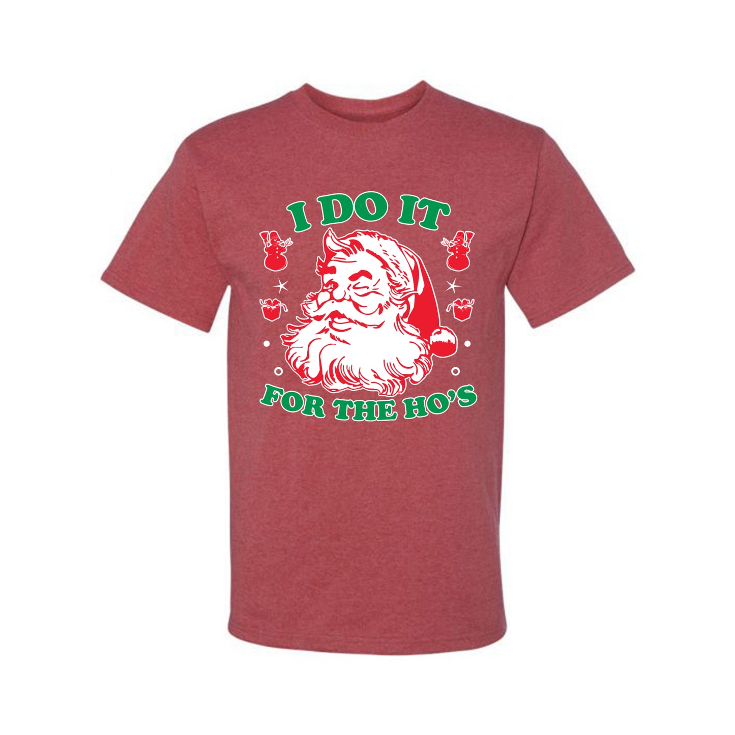 Men's Ugly T-shirt for Christmas Shirt "I Do it for the Hos" Ugly Christmas T-shirt Ugly Christmas Men's T-Shirt