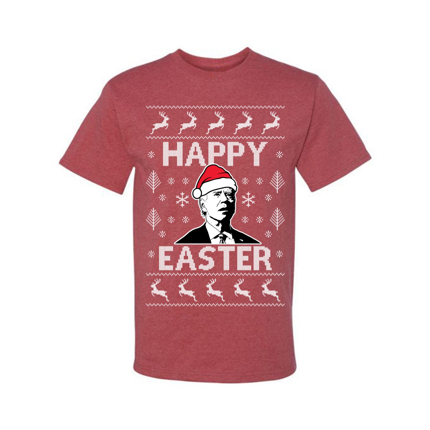 Ugly Xmas Tshirt , Biden Happy Easter Ugly Christmas Tshirt Men's Graphic T-Shirt Ugly Christmas Men's T-Shirt