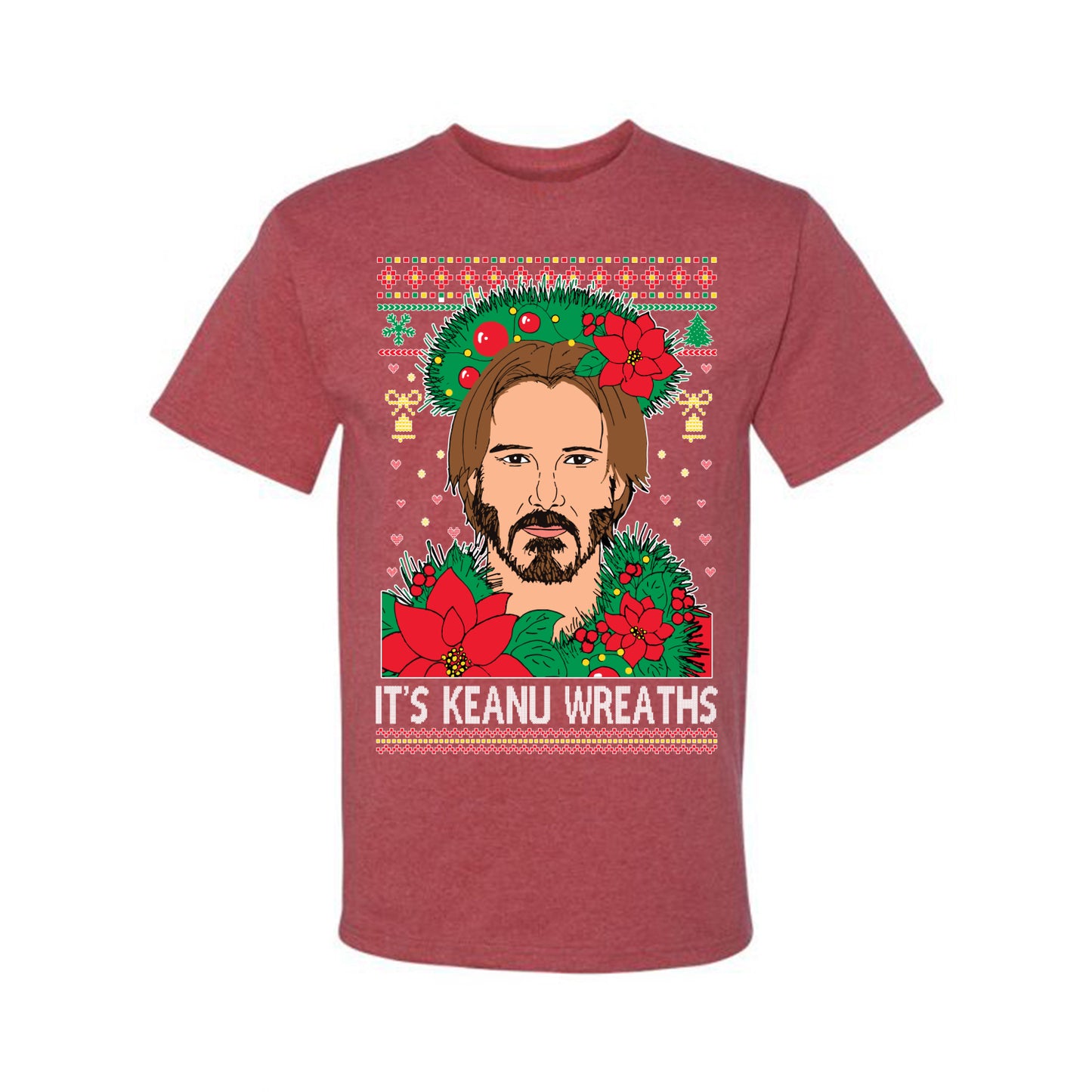 It's Keanu Wreaths ,Christmas Gifts, Funny Xmas Gift Idea, Ugly Christmas Sweater Men's T-Shirt