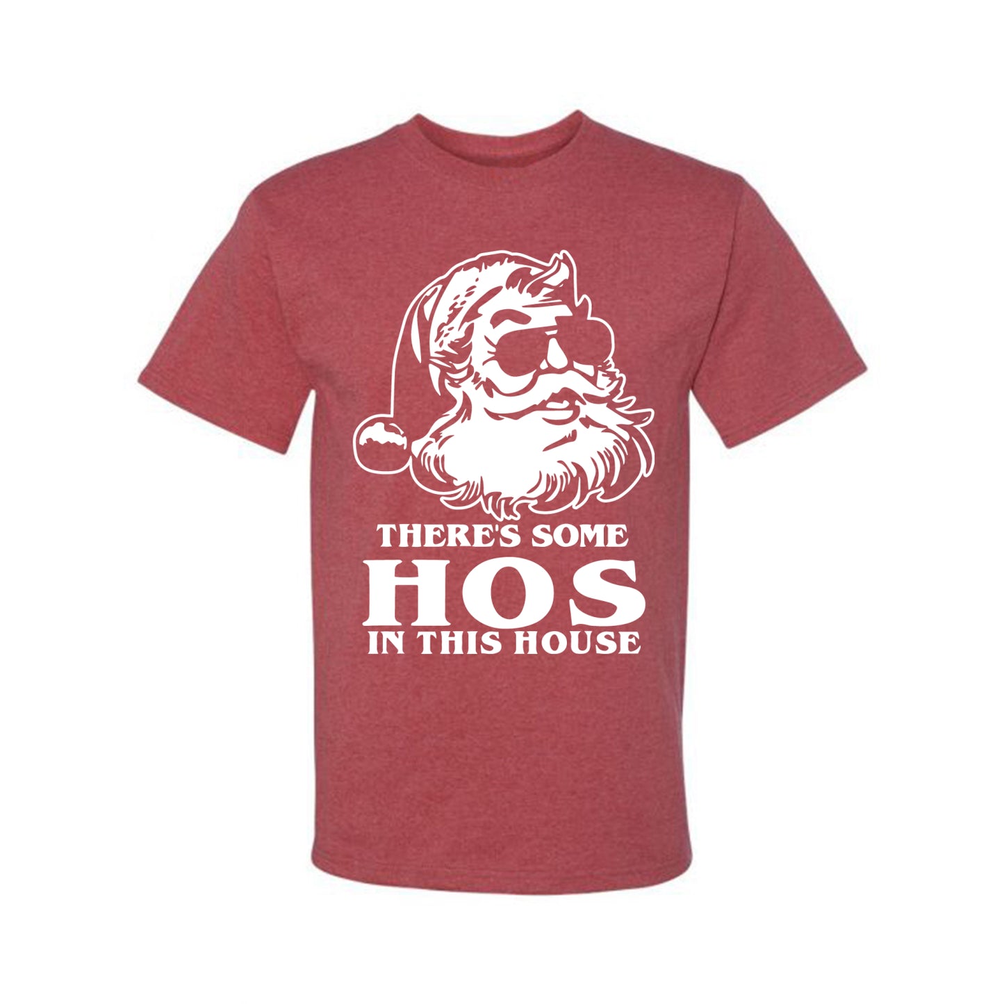 There's Some Hos In This House Ugly Christmas Tshirt Men's Graphic T-Shirt Ugly Christmas Men's T-Shirt