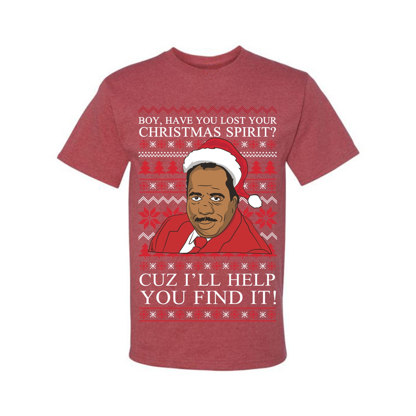 Ugly Holiday Stanley Hudson Christmas Spirit I'll Help You Find It Ugly Christmas T-shirt Ugly Christmas Men's T-Shirt