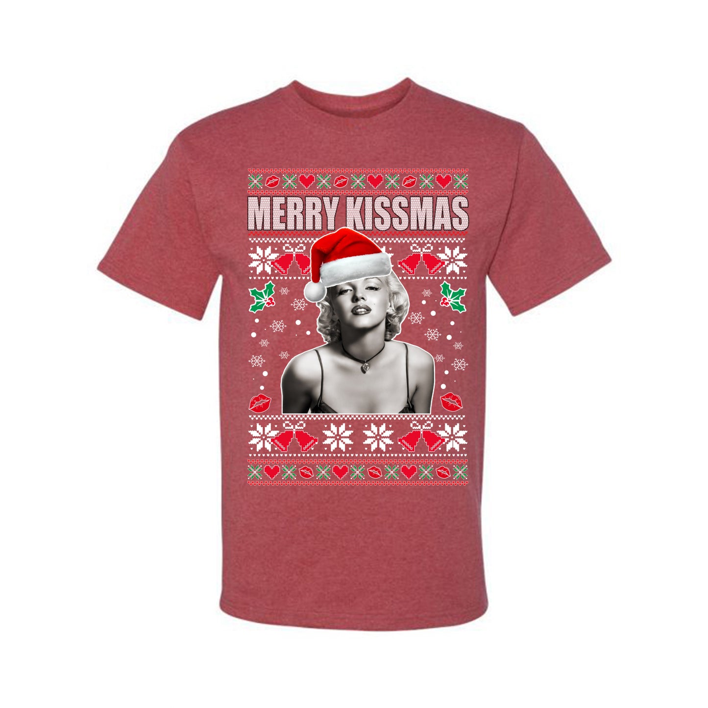 Merry Kissmas Marilyn Monroe, Christmas Gifts, Funny Xmas Gift Idea, Ugly Christmas Sweater Men's T-Shirt