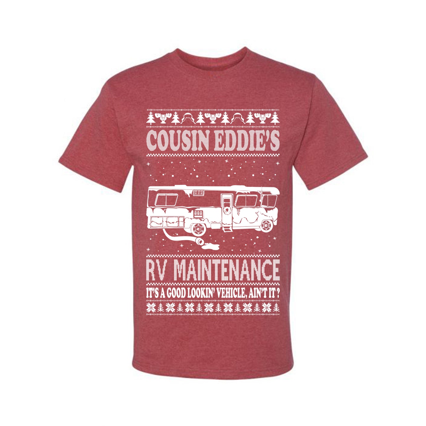 Men's Ugly Holiday Xmas T-shirt Shirt Cousin Eddie's RV Maintenance Family Vacation Ugly Christmas T-shirt Ugly Christmas Men's T-Shirt