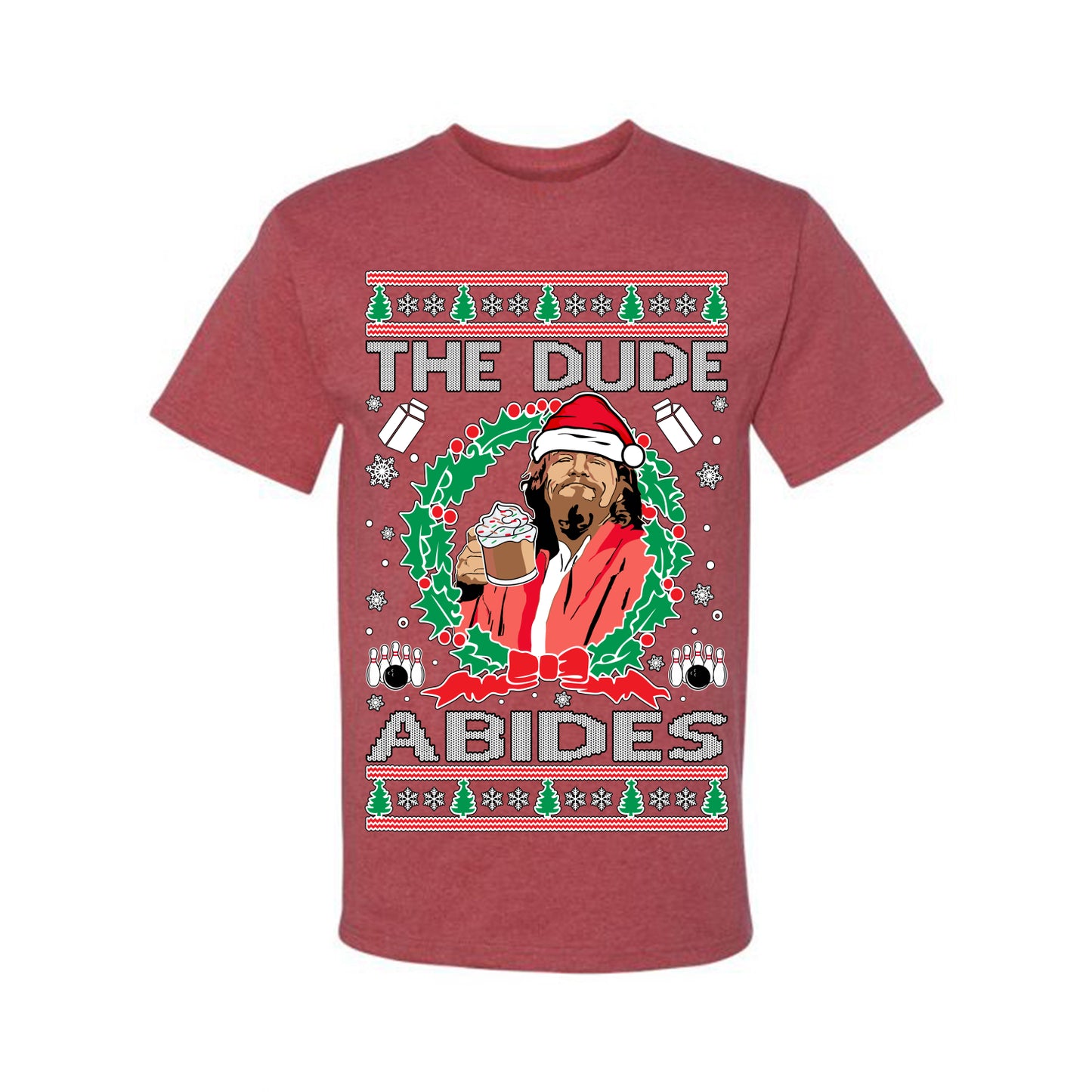 Big Lebowski - The Dude Abides, Christmas Gifts, Funny Xmas Gift Idea, Ugly Christmas Sweater Men's T-Shirt