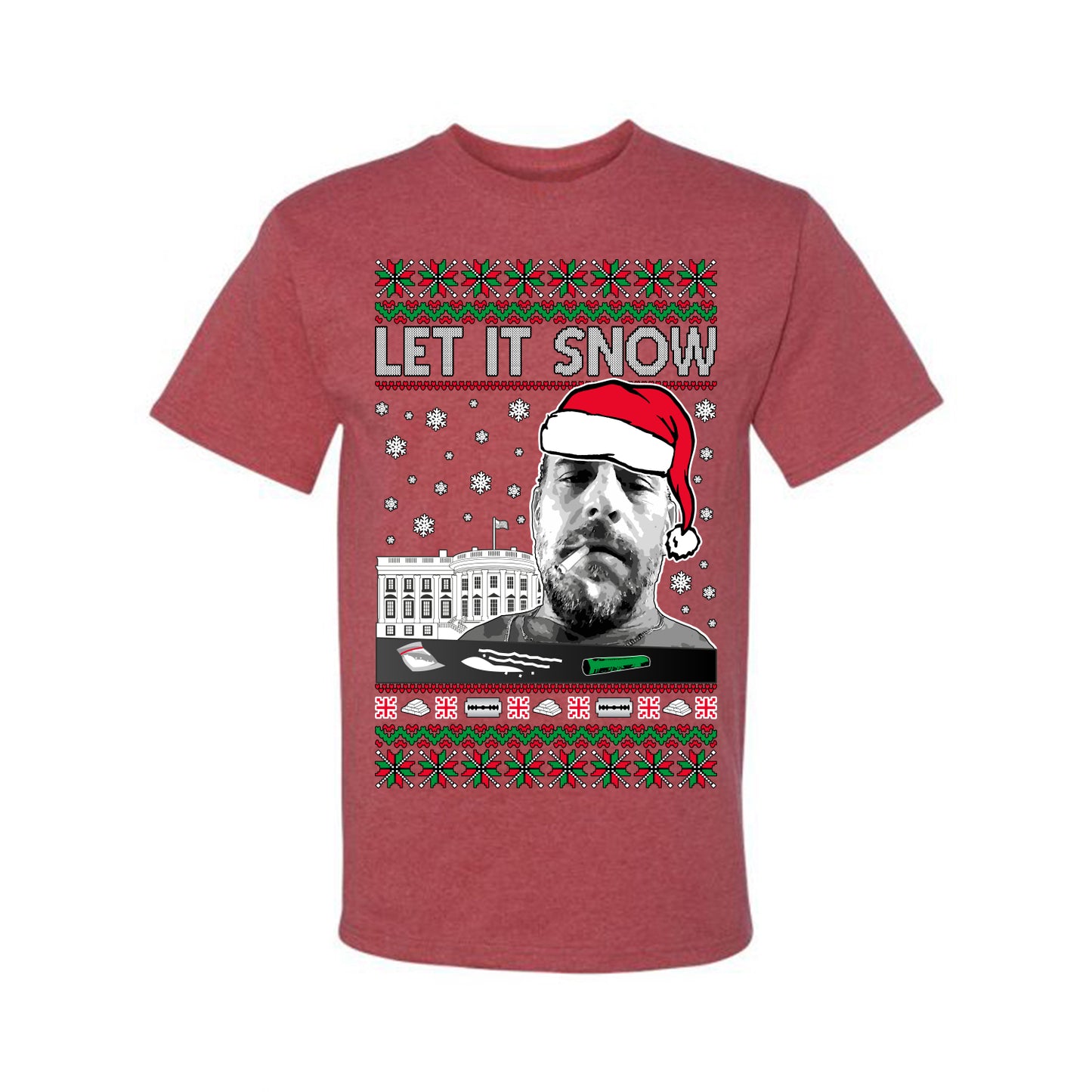 Hunter Let It Snow Biden , Merry Christmas Tee, Ugly Christmas, Sweater Men's T-Shirt
