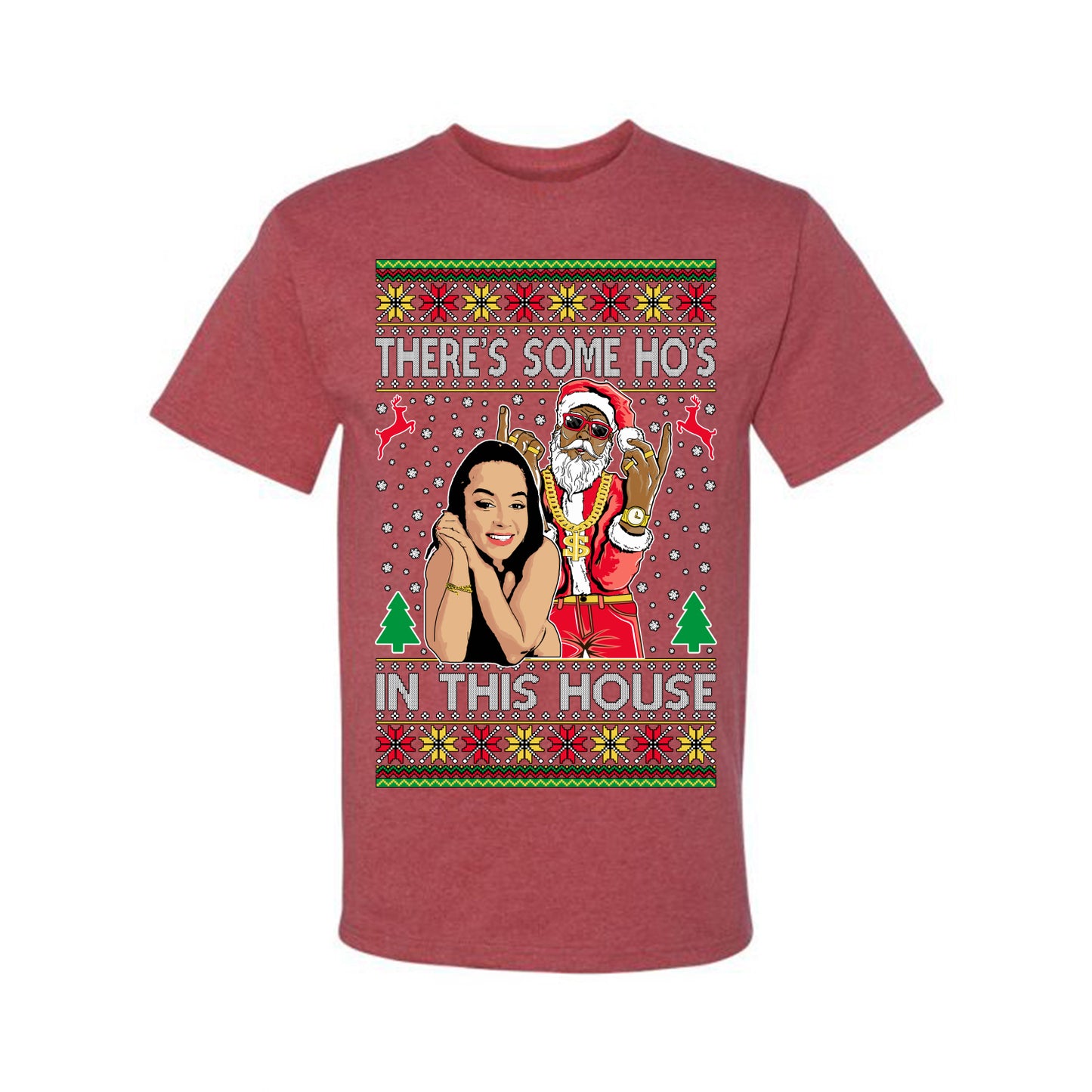 Santa the Plug Hos In This House , Merry Christmas Tee, Ugly Christmas, Sweater Men's T-Shirt