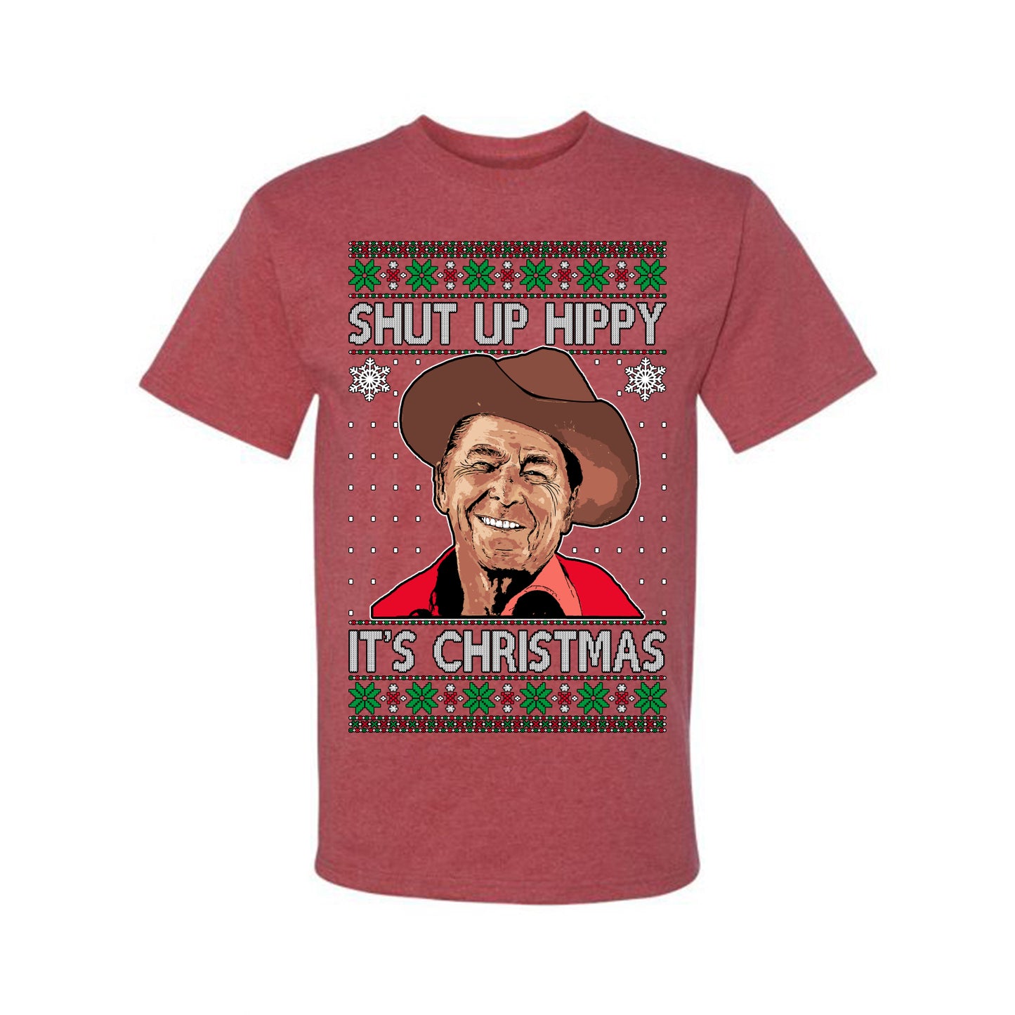 Shut Up Hippy It's Christmas , Merry Christmas Tee, Ugly Christmas, Sweater Men's T-Shirt