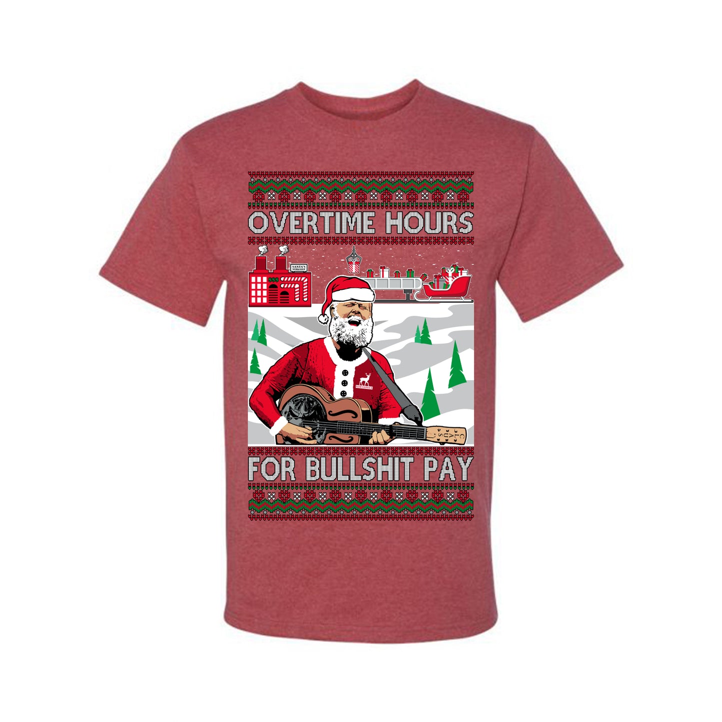 Overtime Hours Rich Men North of Richmond, Christmas Gifts, Funny Xmas Gift Idea, Ugly Christmas Sweater Men's T-Shirt