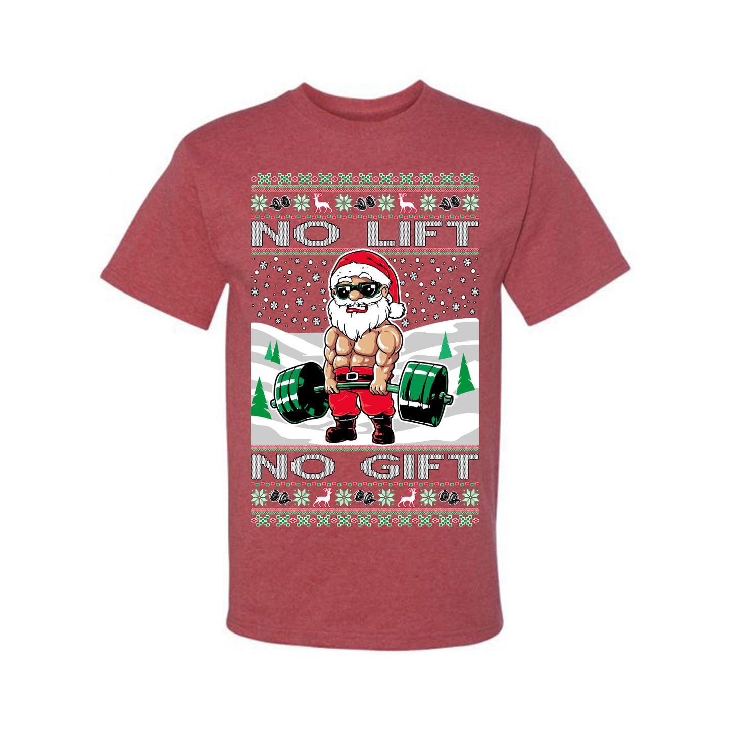 Merry Liftmas No Lift No Gift, Christmas Gifts, Funny Xmas Gift Idea, Ugly Christmas Sweater Men's T-Shirt