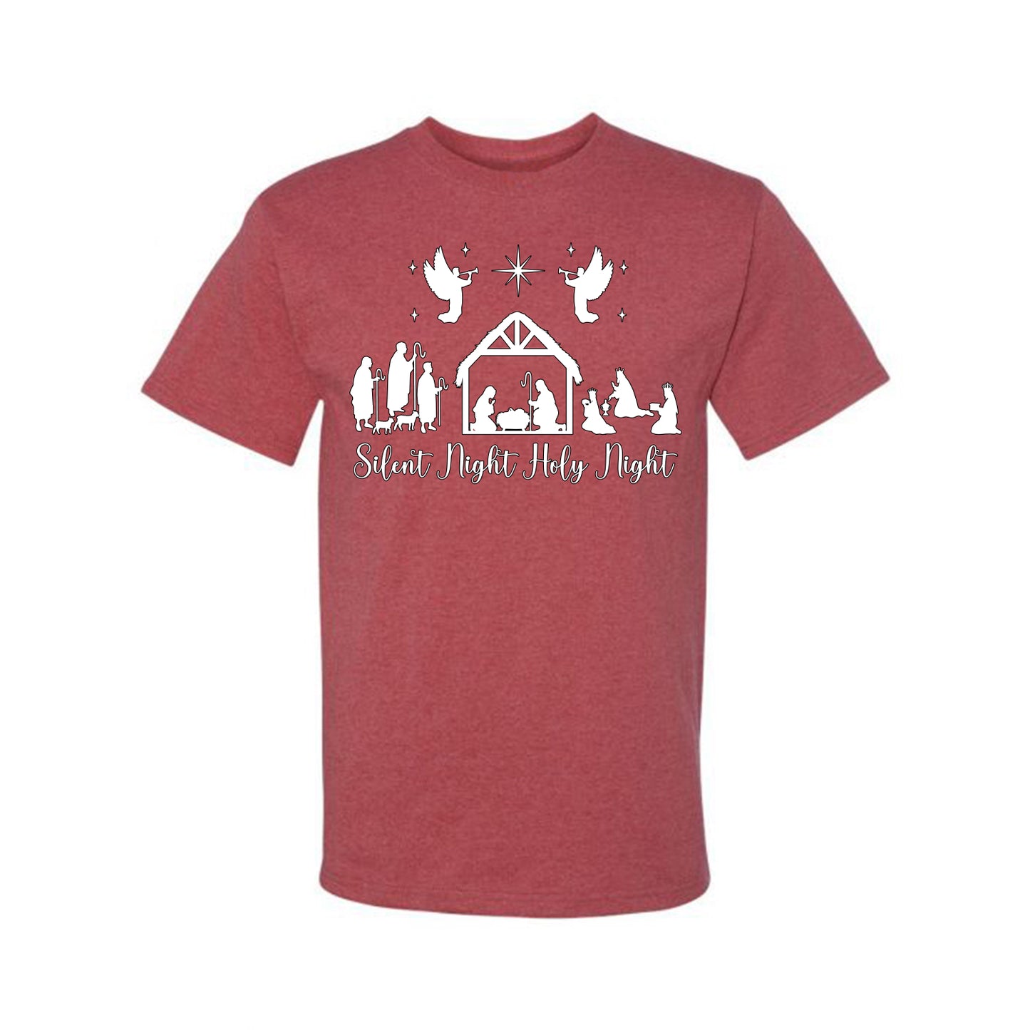 Silent Night Holy Night Religious Jesus Ugly Christmas Sweater, Christmas Gifts, Funny Xmas Gift Idea, Men's T-Shirt