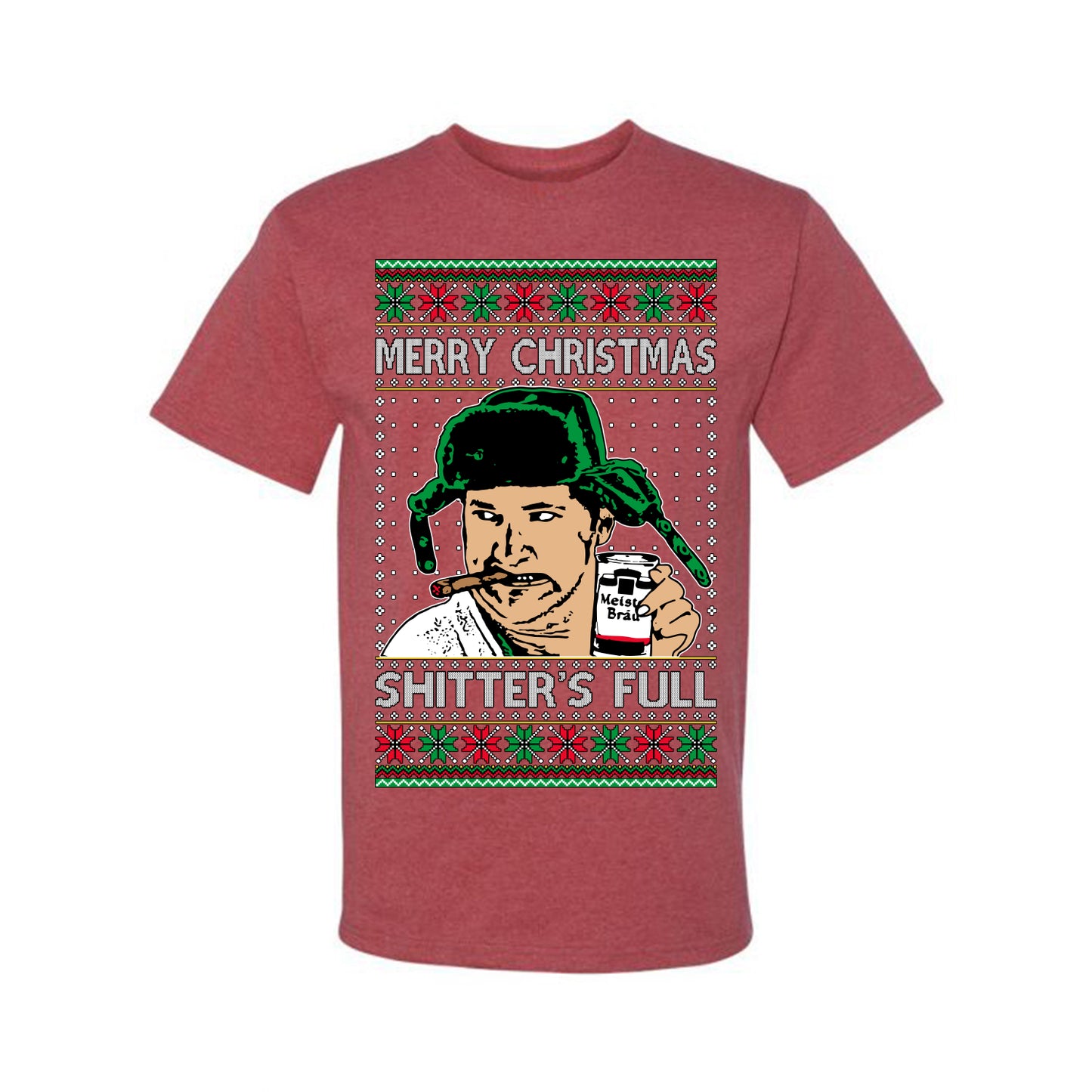 Shitter's Full Cousin Eddie Christmas Family Vacation Ugly Christmas Sweater, Christmas Gifts, Funny Xmas Gift Idea, Men's T-Shirt