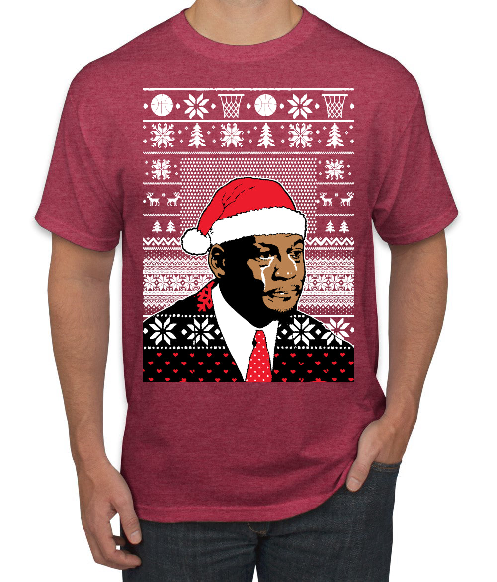 Christmas Crying Jordan, Christmas Gifts, Funny Xmas Gift Idea, Ugly Christmas Sweater Men's T-Shirt
