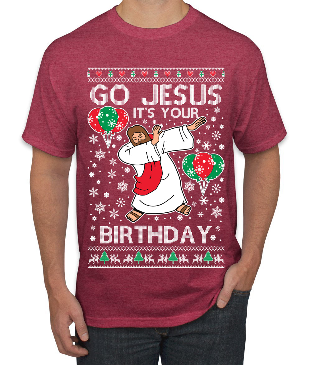 Go Jesus It's Your Birthday, Jesus Birthday, Christmas Gifts, Funny Xmas Gift Idea, Ugly Christmas Men's T-Shirt