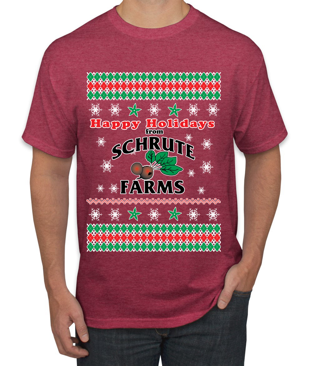 Happy Holidays from Schrute Farms Christmas, Christmas Gifts, Funny Xmas Gift Idea, Ugly Christmas Sweater Men's T-Shirt