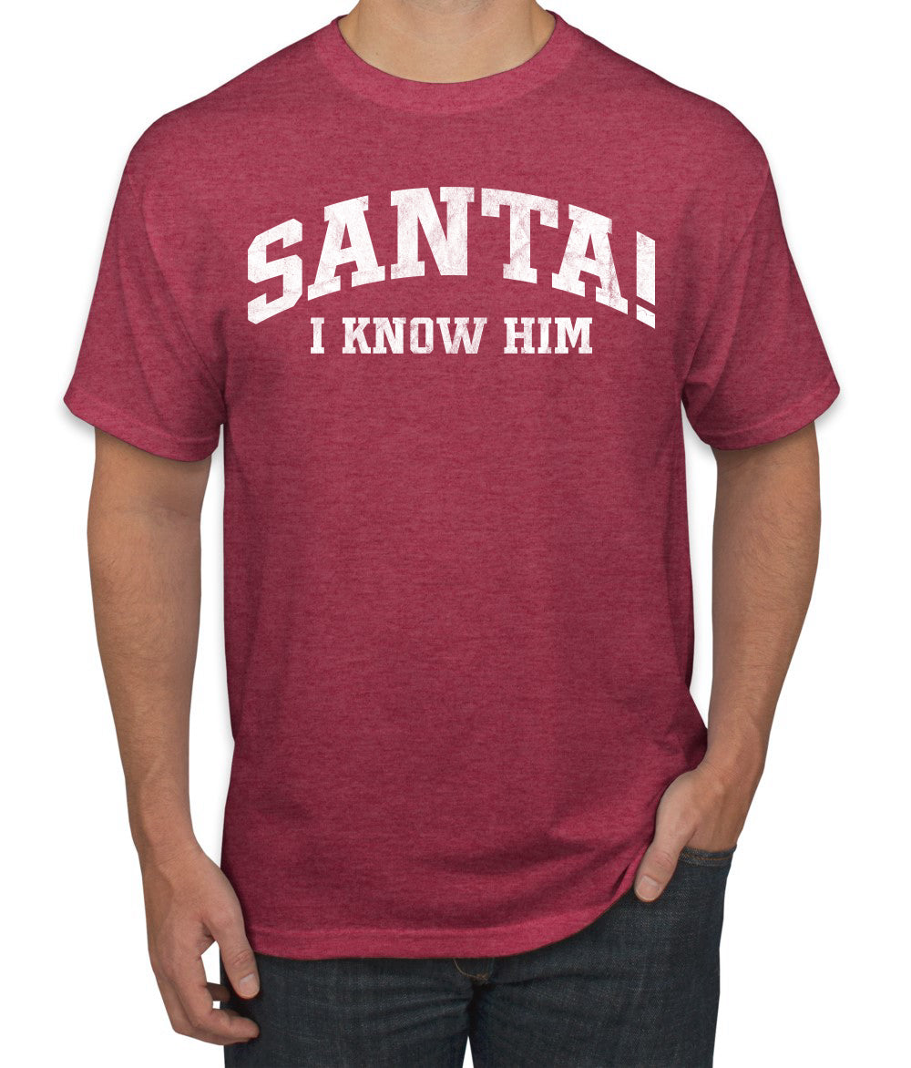 Vintage Movie Quote Santa! I Know Him, Christmas Gifts, Funny Xmas Gift Idea, Ugly Christmas Sweater Men's T-Shirt