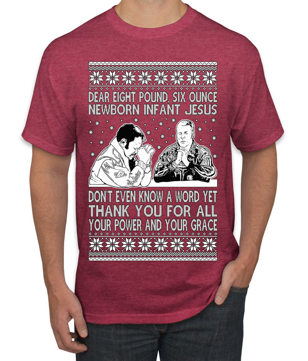 8 Pound 6 Ounce Baby Jesus Shake and Bake, Birthday Jesus,Christmas Gifts, Funny Xmas Gift Idea, Ugly Christmas Sweater Men's T-Shirt