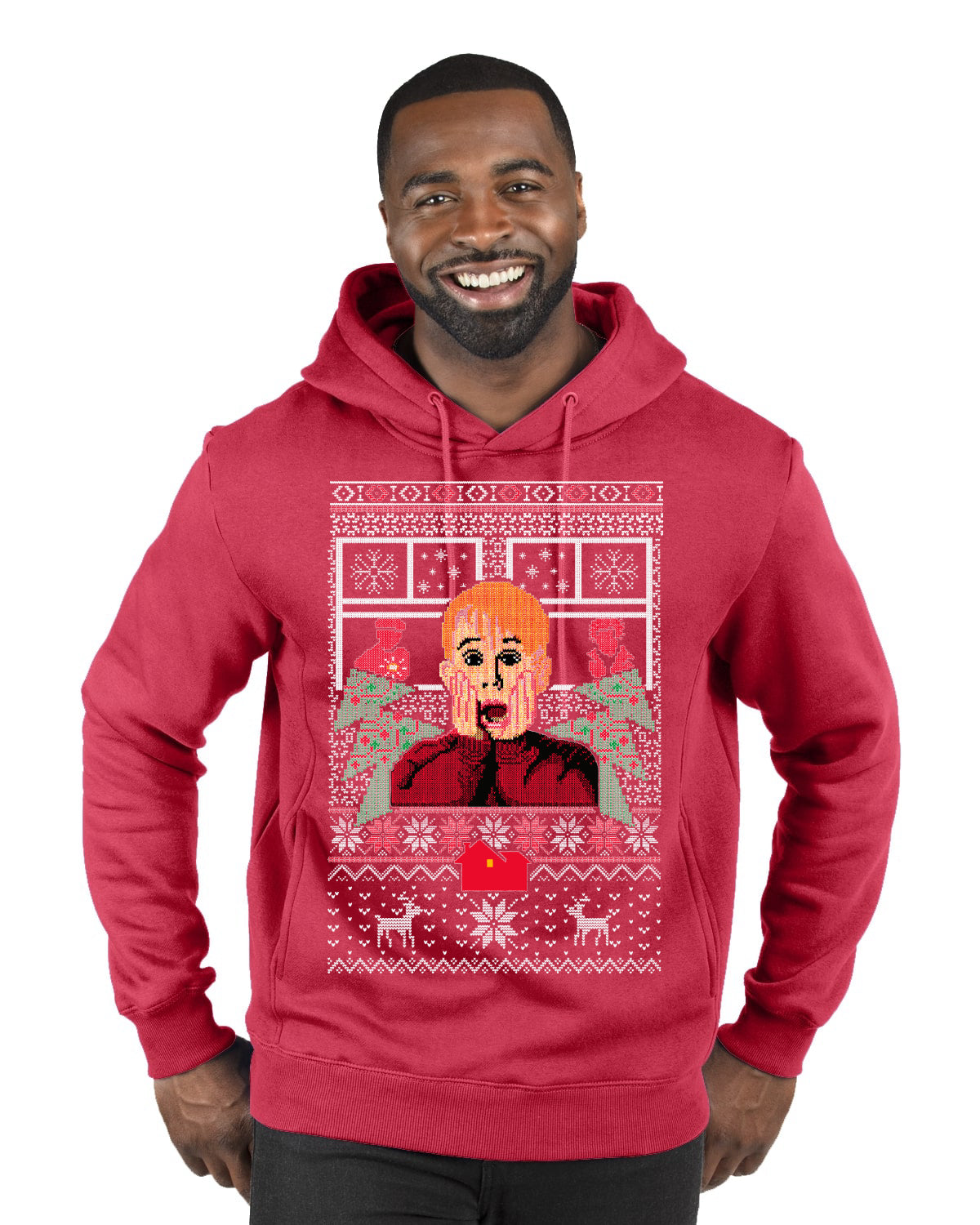 Kevin Merry Xmas Movie Fan, Christmas Gifts, Funny Xmas Gift Idea, Ugly Christmas Sweater Premium Graphic Hoodie Sweatshirt