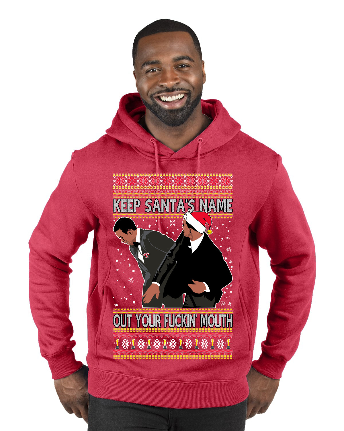 Will Smith Chris Rock Slap Christmas Sweater Explicit, Christmas Gifts, Funny Xmas Gift Idea, Ugly Christmas Sweater Premium Graphic Hoodie Sweatshirt
