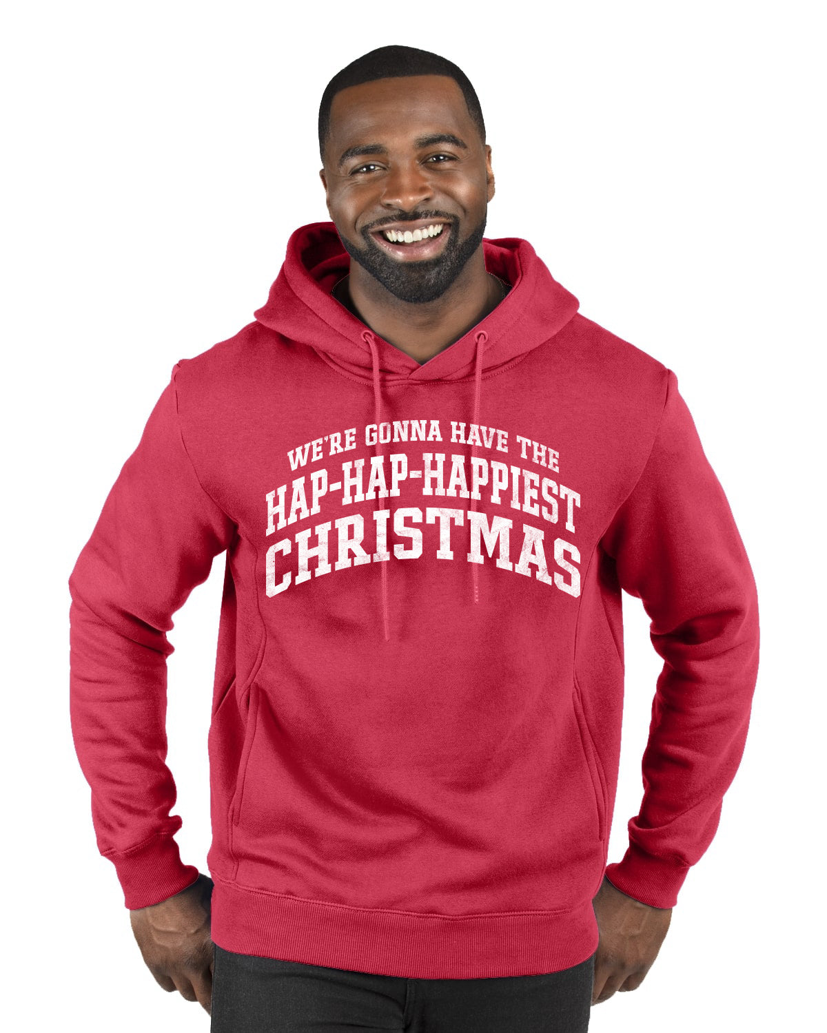 Vintage Movie Quote Hap-Hap-Happiest Christmas, Christmas Gifts, Funny Xmas Gift Idea, Ugly Christmas Sweater Premium Graphic Hoodie Sweatshirt