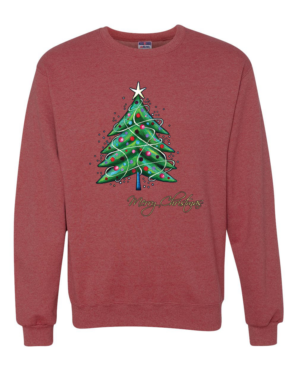 Women's Graphic Ugly Sweater for Christmas Merry Christmas Tree Long Sleeve Shirt T-Shirt Ugly Christmas Sweater Unisex Crewneck Sweatshirt