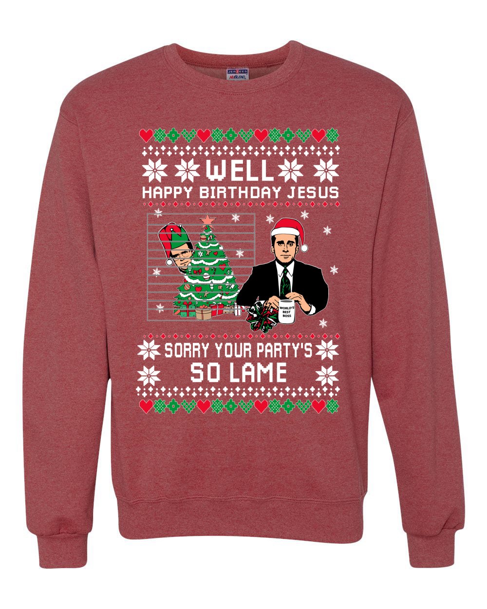 It's Jesus' Birthday Ugly Unisex Crewneck Christmas Sweater Ugly Christmas Sweater Unisex Crewneck Sweatshirt