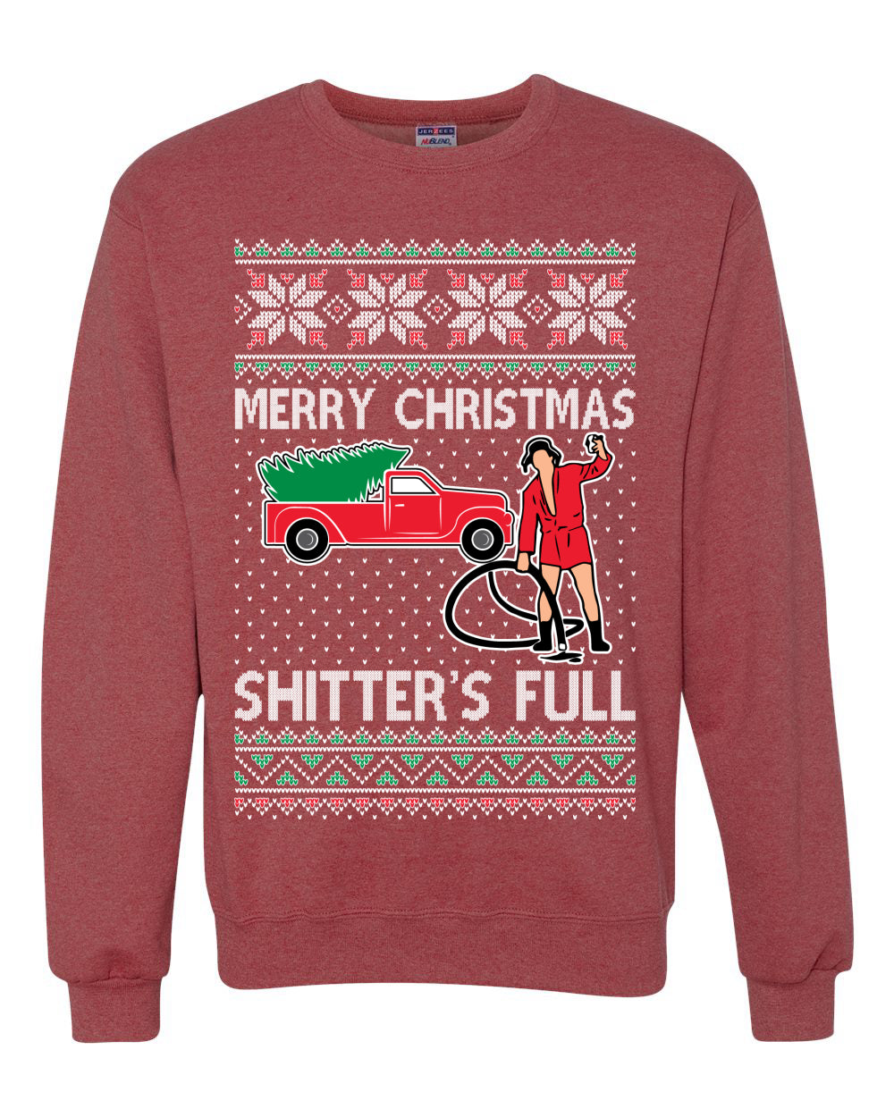 Cousin Eddie Merry Christmas Shitter's Full, Funny Christmas, Christmas Gifts, Funny Xmas Gift Idea, Ugly Christmas Sweater Unisex Crewneck Sweatshirt