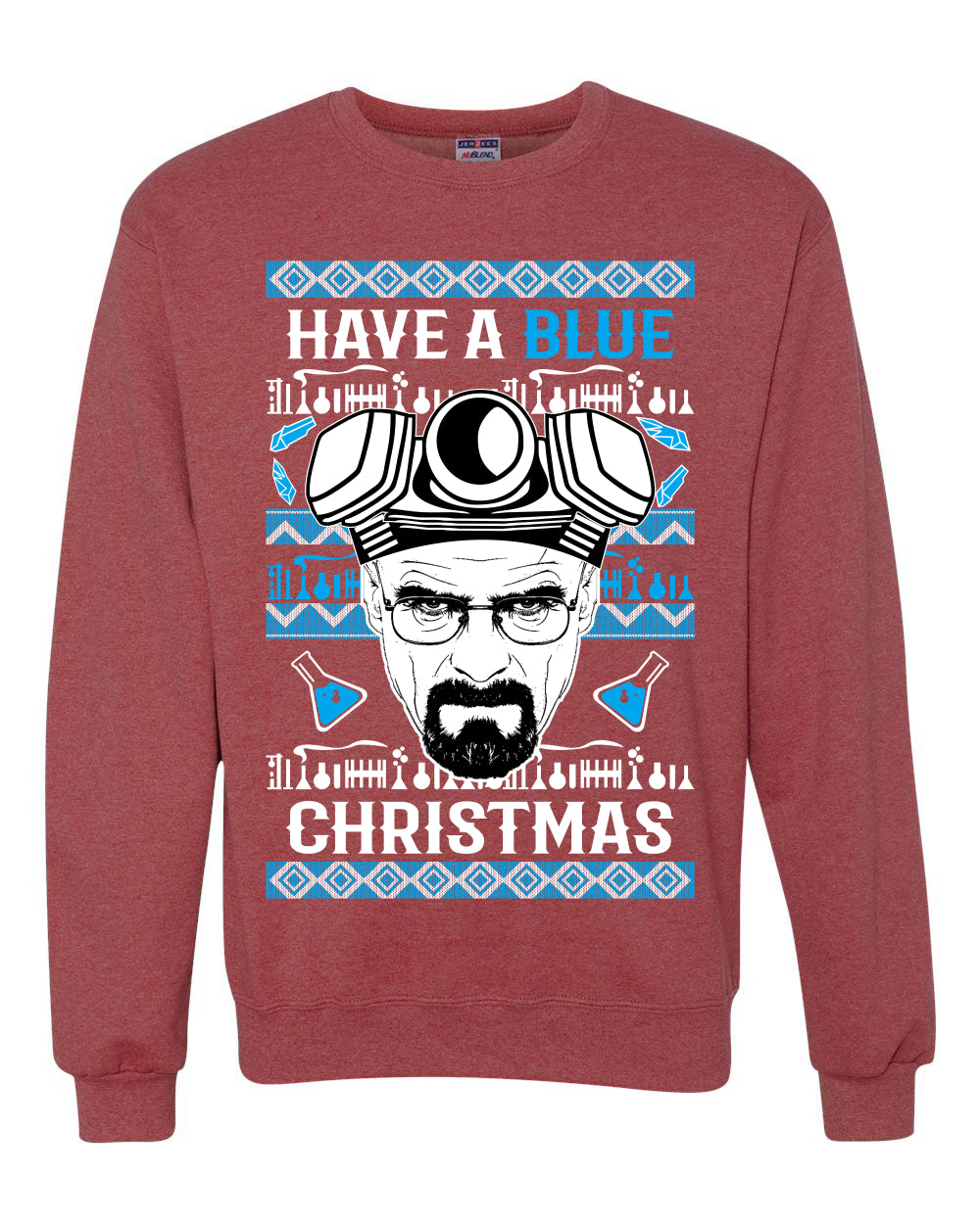 Have a Blue Christmas Walter Breaking TV Christmas, Christmas Gifts, Funny Xmas Gift Idea, Ugly Christmas Sweater Unisex Crewneck Sweatshirt