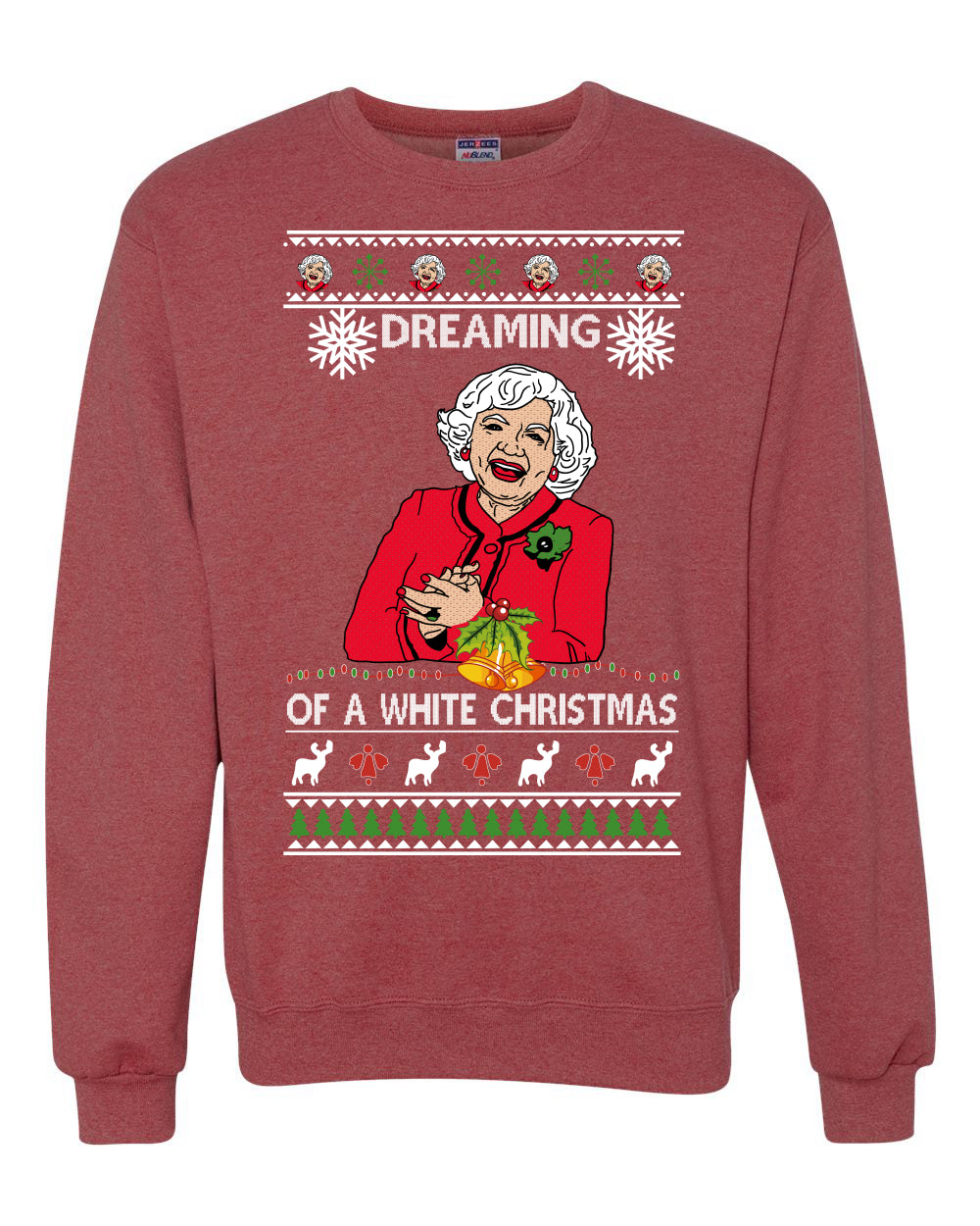 Betty I'm Dreaming of a White Christmas, Christmas Gifts, Funny Xmas Gift Idea, Ugly Christmas Sweater Unisex Crewneck Sweatshirt