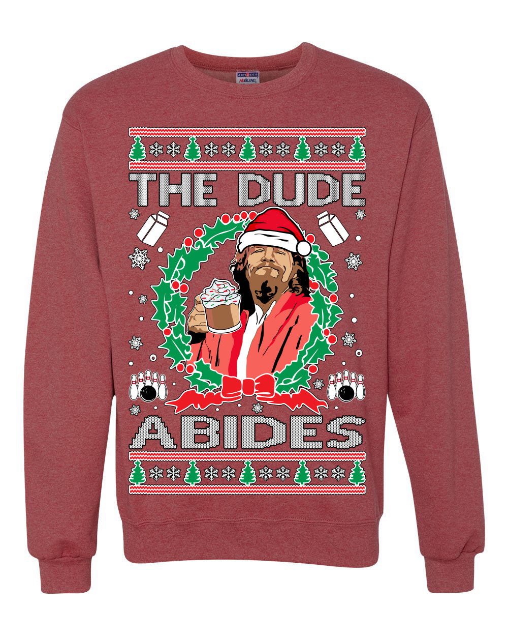 Big Lebowski - The Dude Abides, Christmas Gifts, Funny Xmas Gift Idea, Ugly Christmas Sweater Unisex Crewneck Sweatshirt