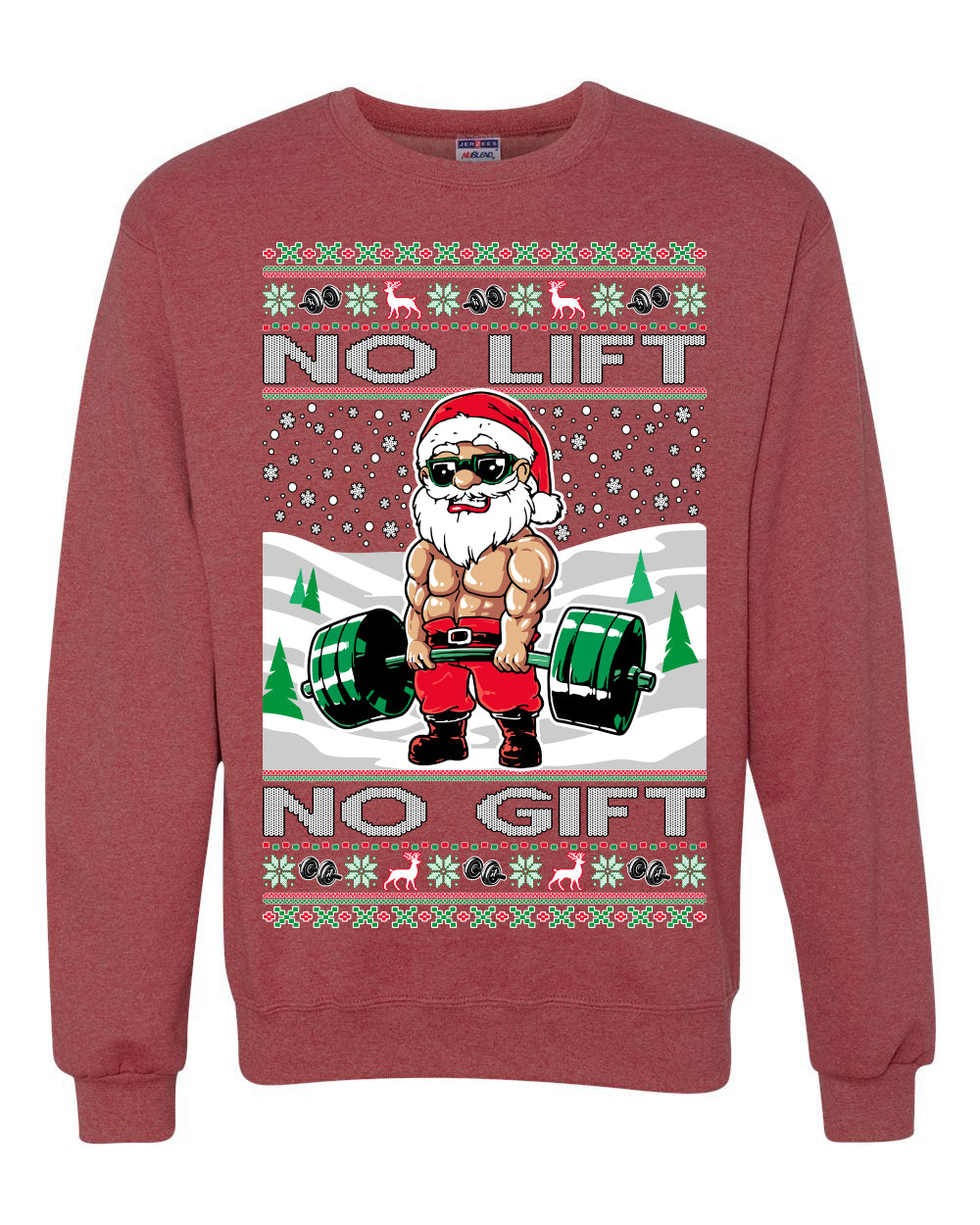 Merry Liftmas No Lift No Gift, Christmas Gifts, Funny Xmas Gift Idea, Ugly Christmas Sweater Unisex Crewneck Sweatshirt
