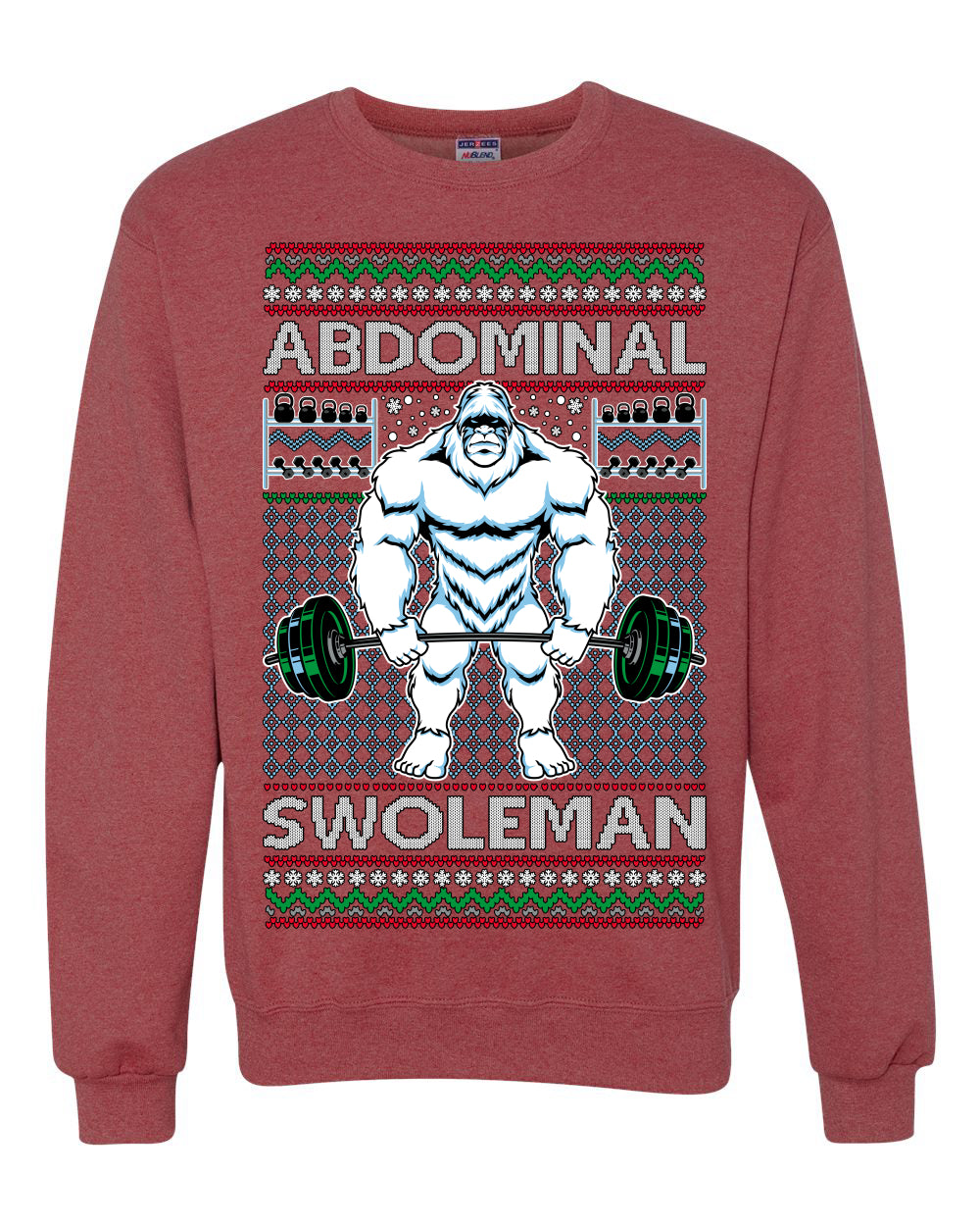 Merry Liftmas Abdominal Swoleman, Christmas Gifts, Funny Xmas Gift Idea, Ugly Christmas Sweater Unisex Crewneck Sweatshirt