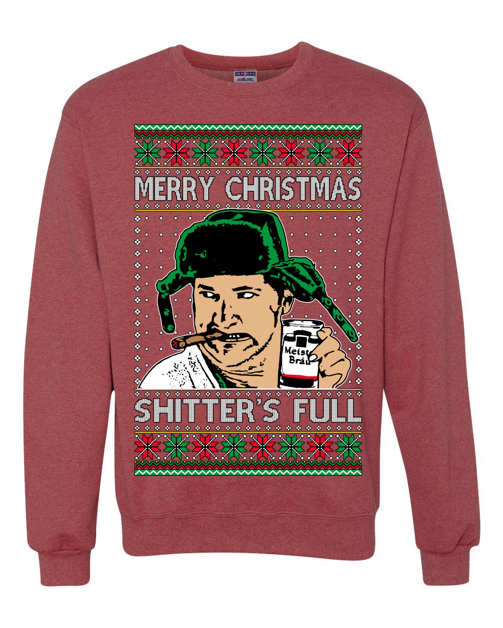Shitter's Full Cousin Eddie Christmas Family Vacation Ugly Christmas Sweater, Christmas Gifts, Funny Xmas Gift Idea, Unisex Crewneck Sweatshirt