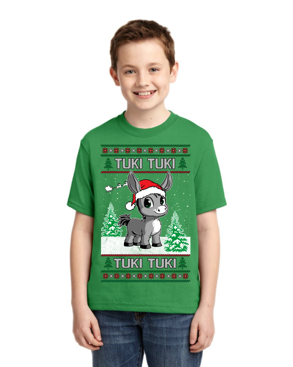 Tuki Tuki Tuki Funny Spanish Music Lyrics, Espanol Ropa por Ninos Ninas Feo Sueter Navideno, Ugly Christmas Sweater Ugly Christmas Unisex Boys Girls Graphic Youth T-Shirt