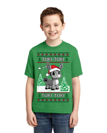 Tuki Tuki Tuki Funny Spanish Music Lyrics, Espanol Ropa por Ninos Ninas Feo Sueter Navideno, Ugly Christmas Sweater Ugly Christmas Unisex Boys Girls Graphic Youth T-Shirt