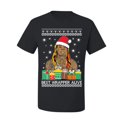 Best Wrapper Alive, Funny Hip Hop Music Tour Merch, Viral New Orleans NOLA Rapper Tune, Ugly Christmas Sweater Ugly Christmas Men's T-Shirt